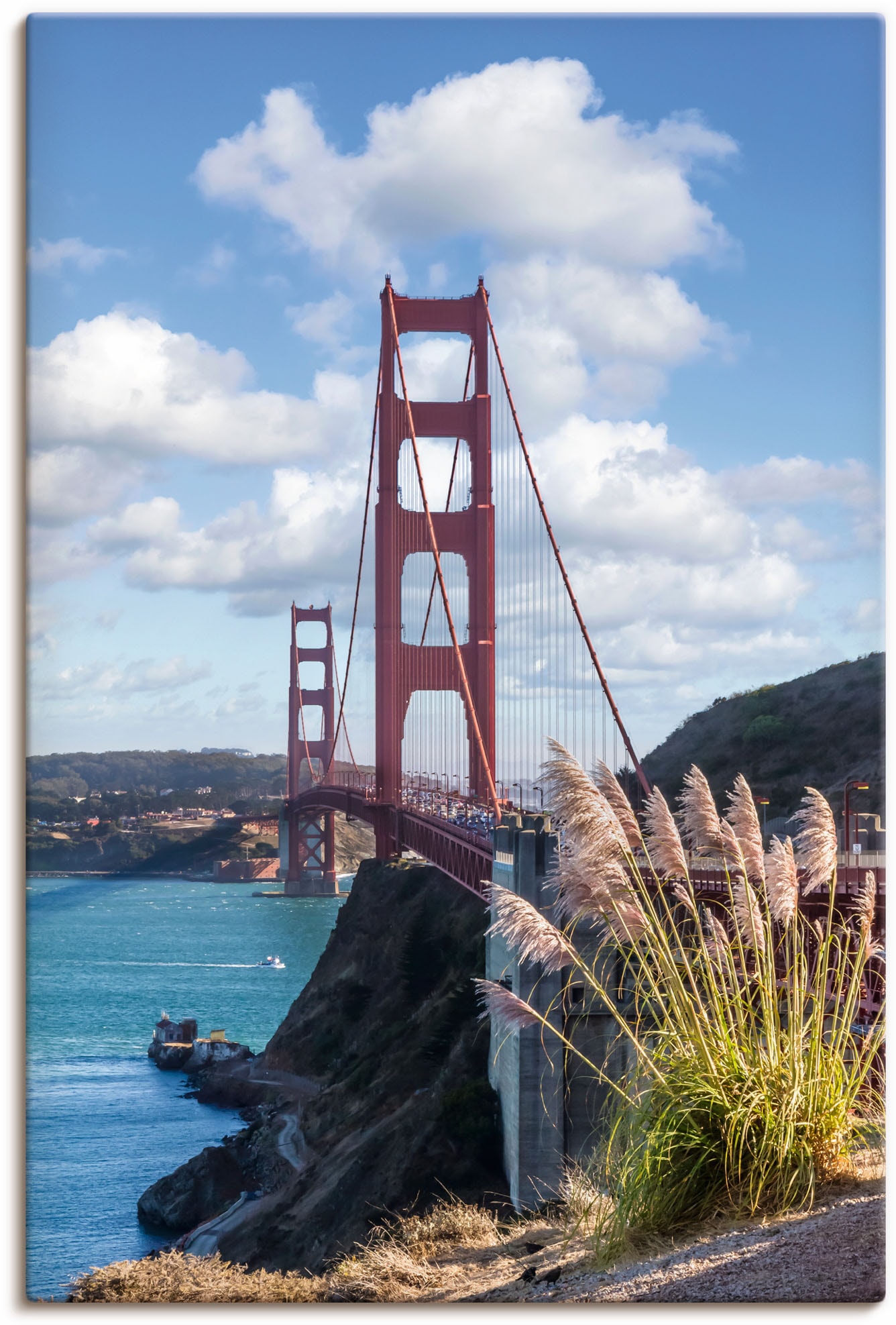 Artland Leinwandbild "SAN FRANCISCO Golden Gate Bridge" San Francisco 1 Stk. tlg. auf Holzrahmen gespannt