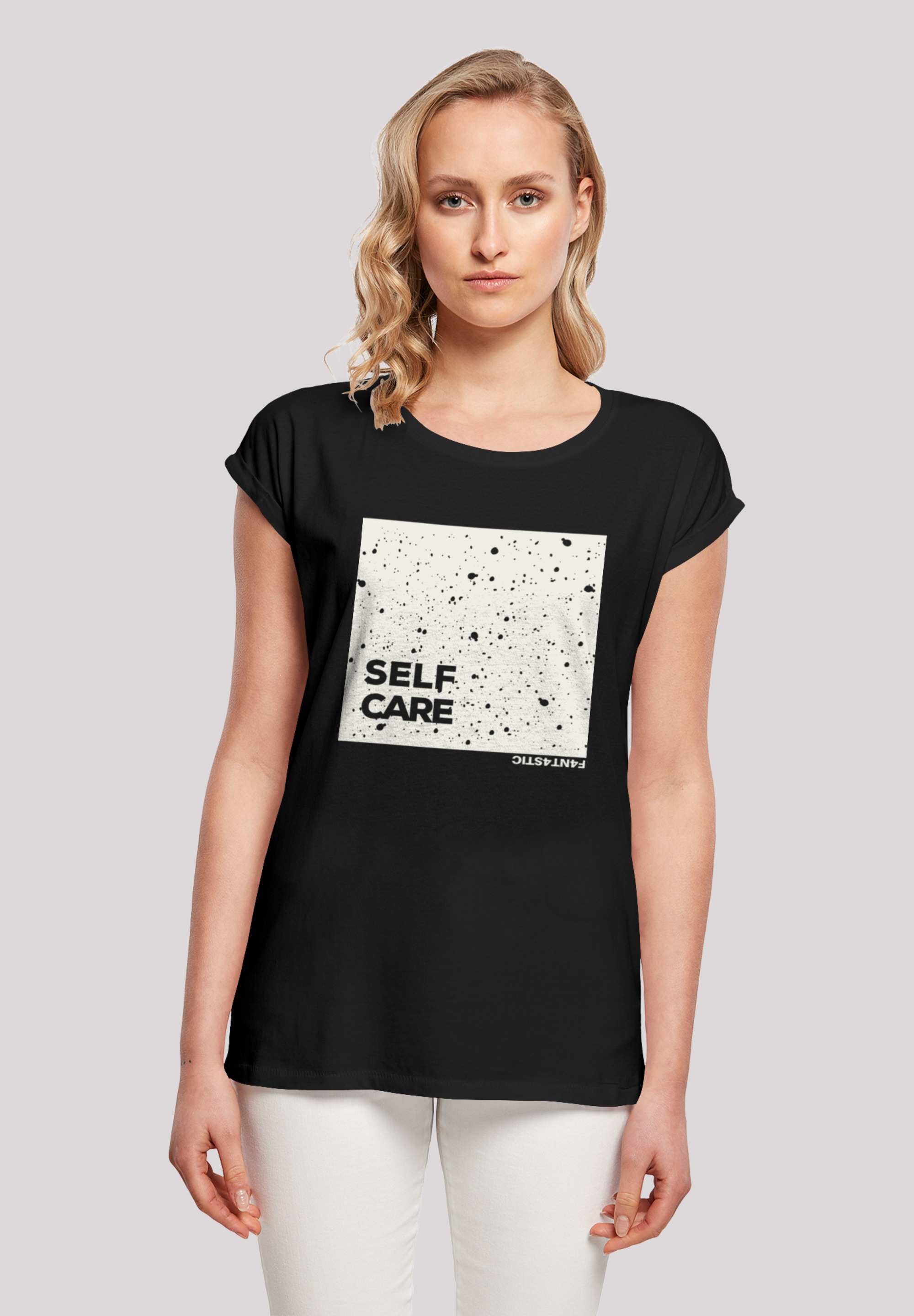 F4NT4STIC T-Shirt "SELF CARE SHORT SLEEVE TEE", Print