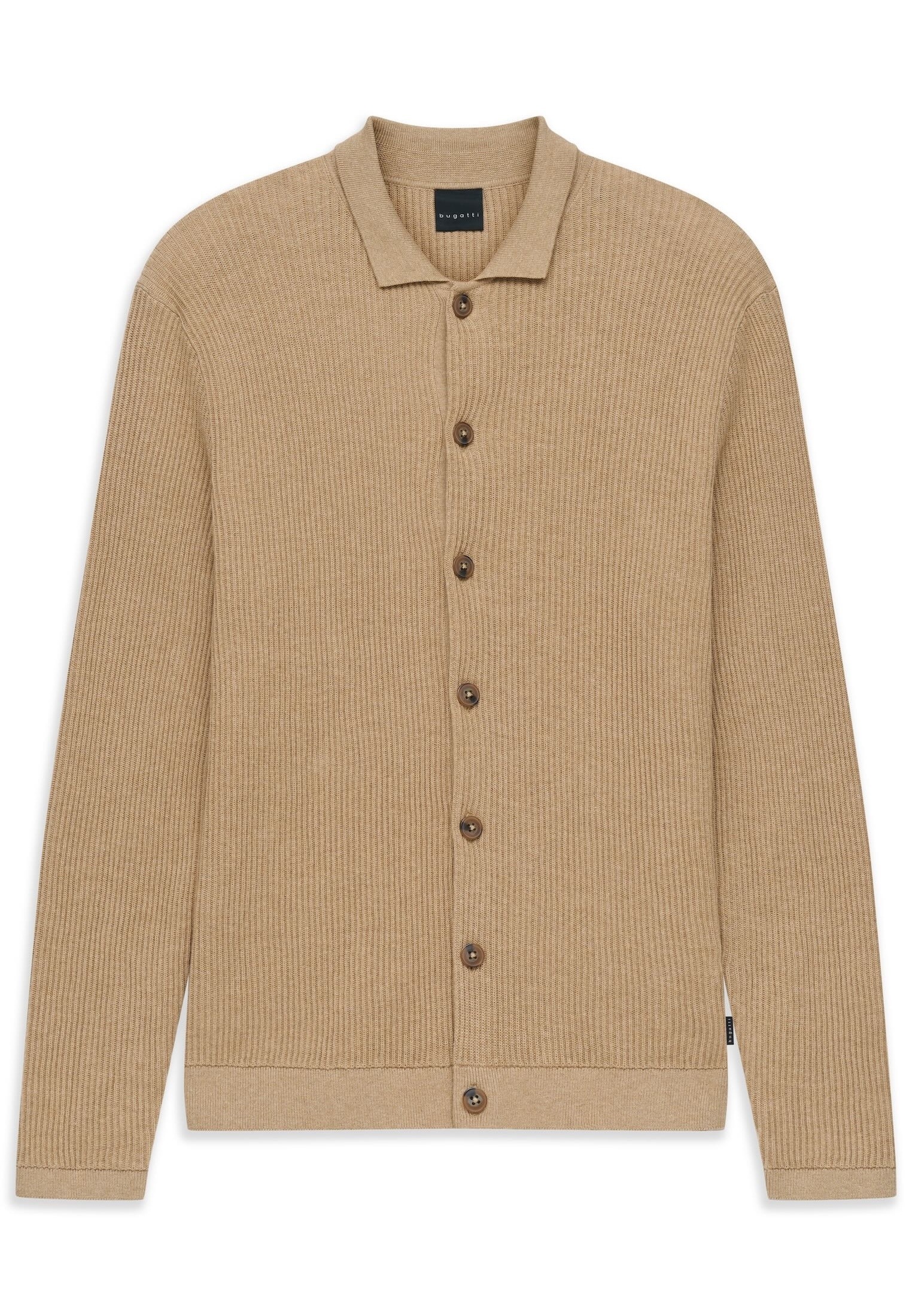 Thumbnail - bugatti Strickjacke "Regular Fit" geknöpft mit Polokragen