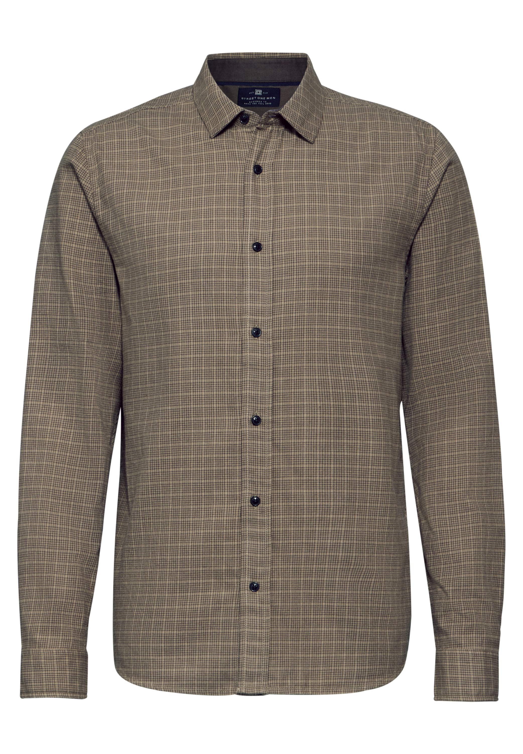 STREET ONE MEN Langarmhemd, aus reiner Baumwolle
