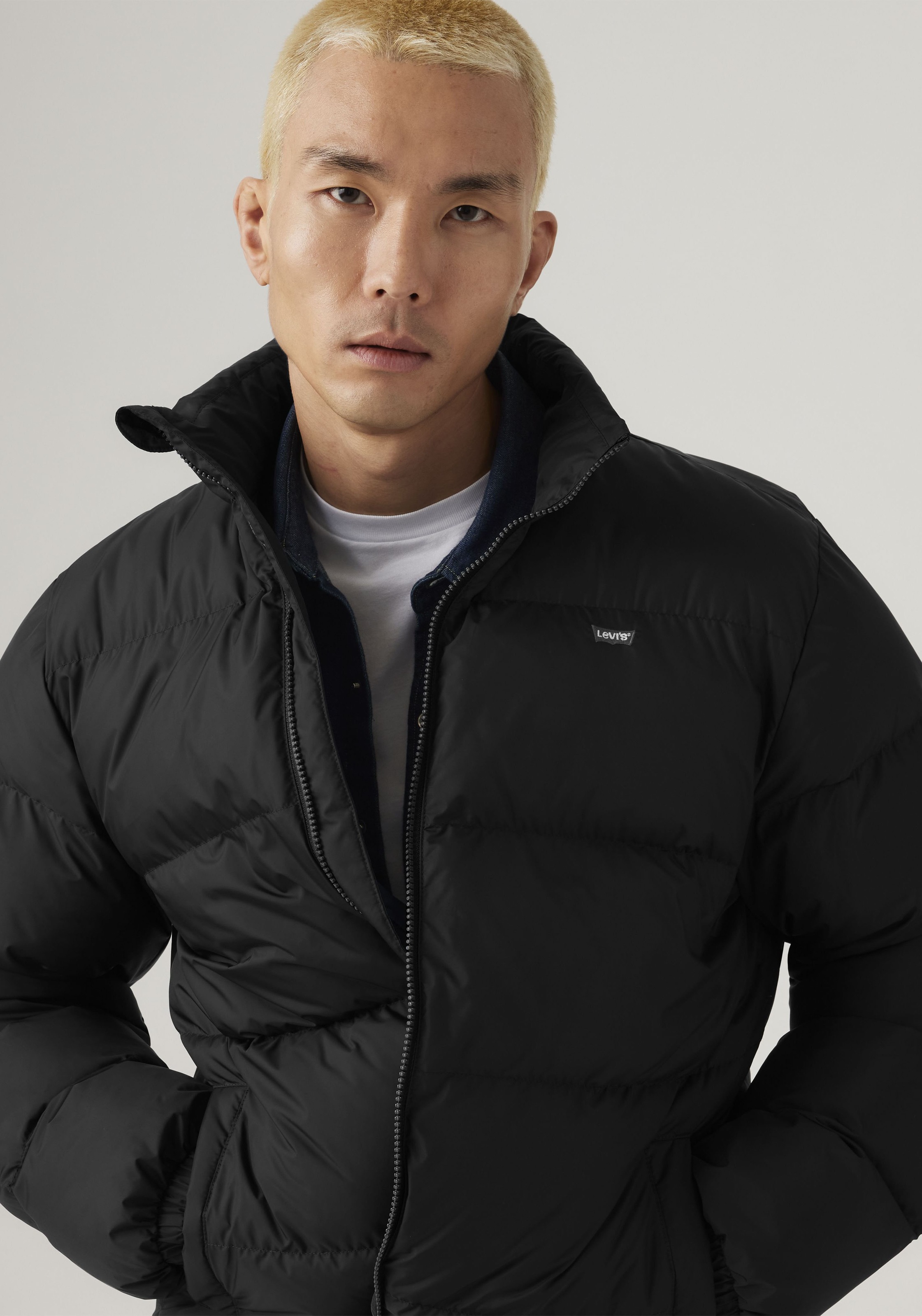 Levi's® Steppjacke »PIEDMONT SHORT PUFFER« ohne Kapuze mit Reißverschluss und Stehkragen