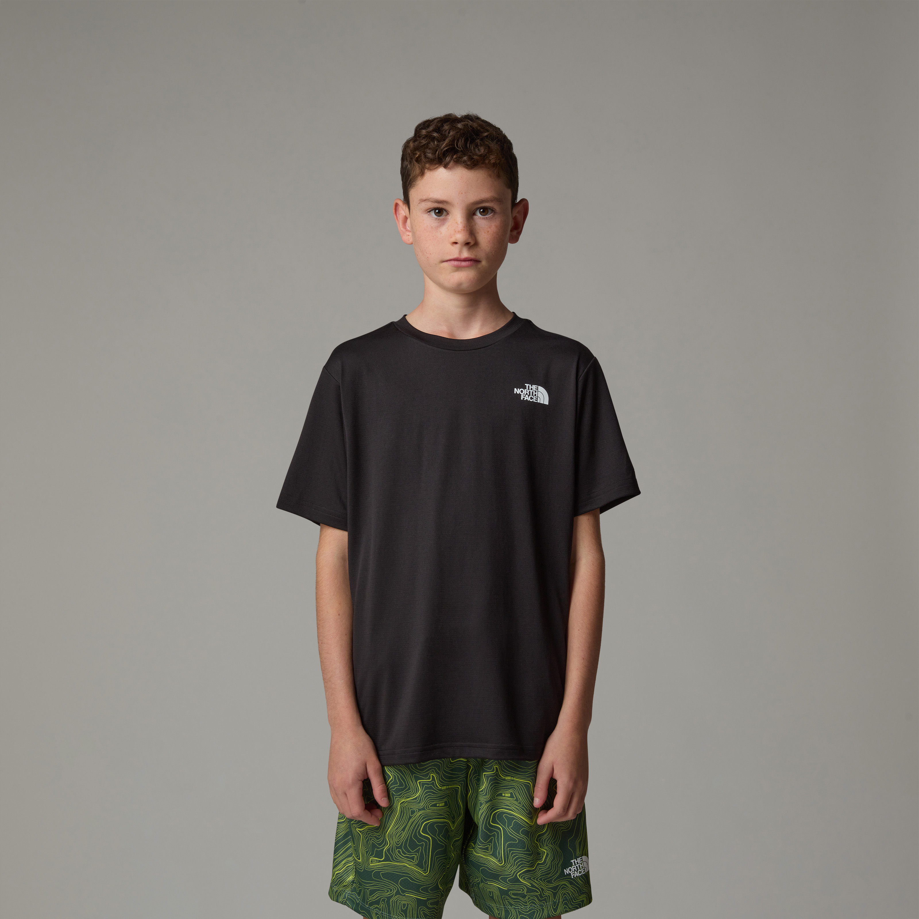 The North Face Funktionsshirt "TEEN NEW 24/7 SS TEE" sportlicher Stil, Kurzarm, schnell trocknendes Material, Logodrucke