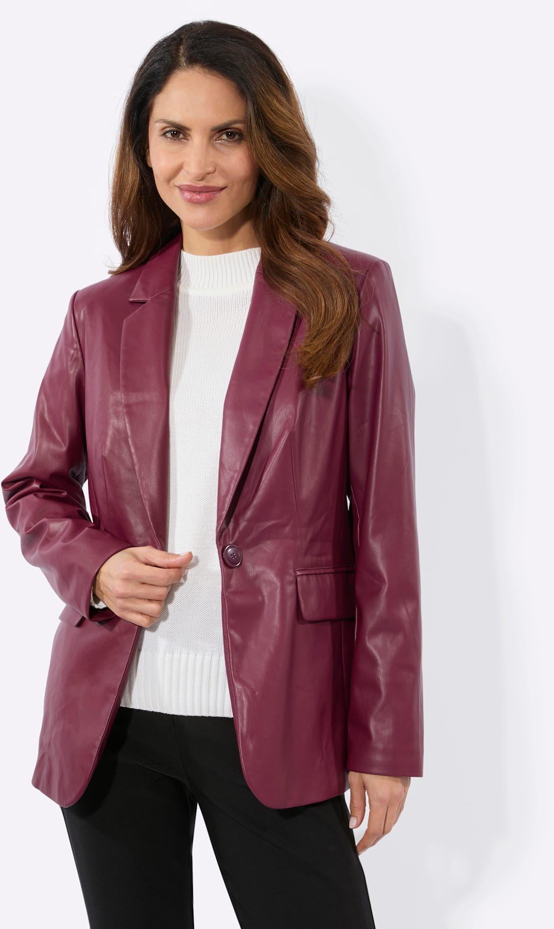 Inspirationen Lederimitat-Blazer »Lederimitat-Blazer«
