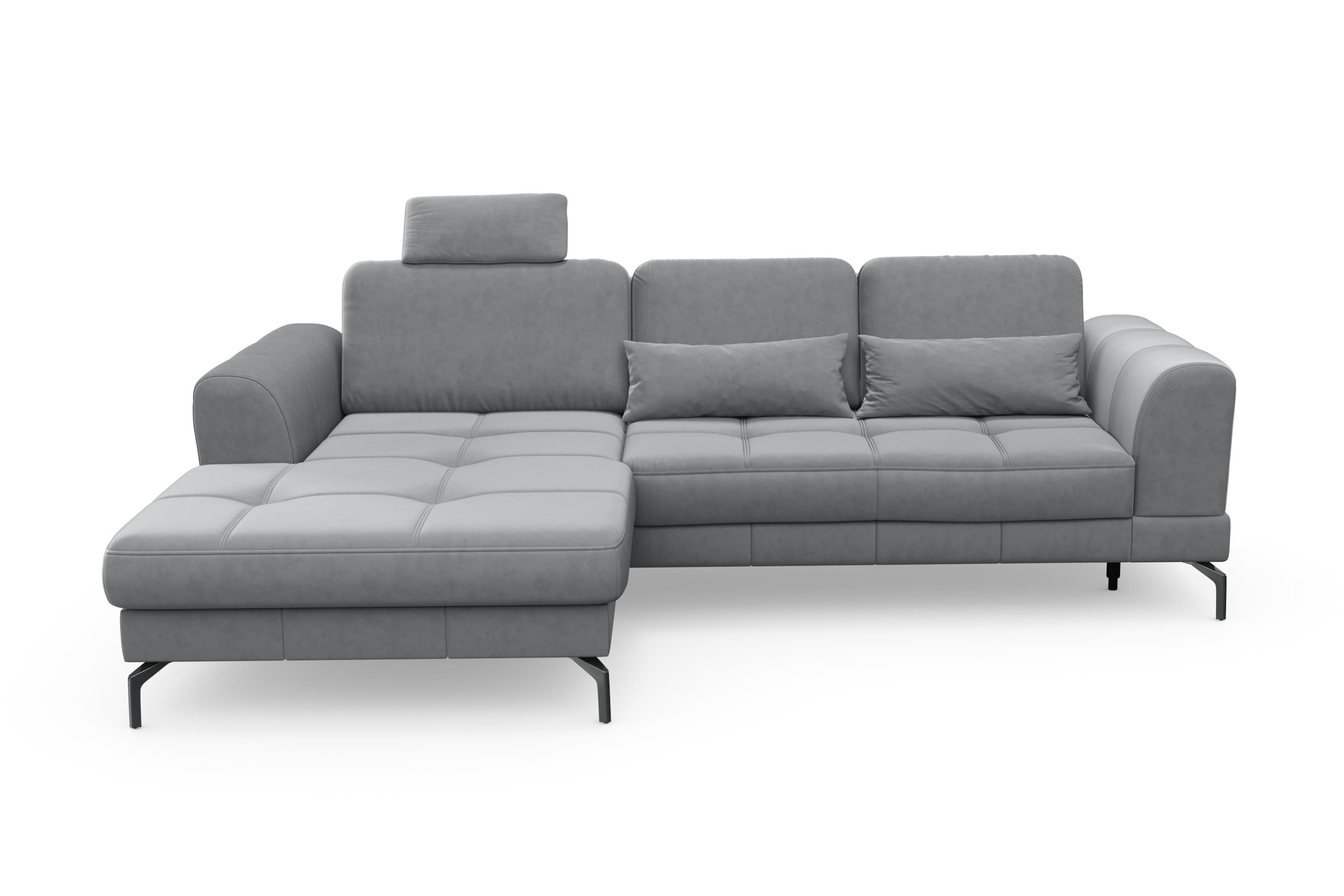sit&more Ecksofa »Bendigo L-Form«, inklusive Sitztiefenverstellung, Bodenfreiheit 15 cm, 2 Fußfarben