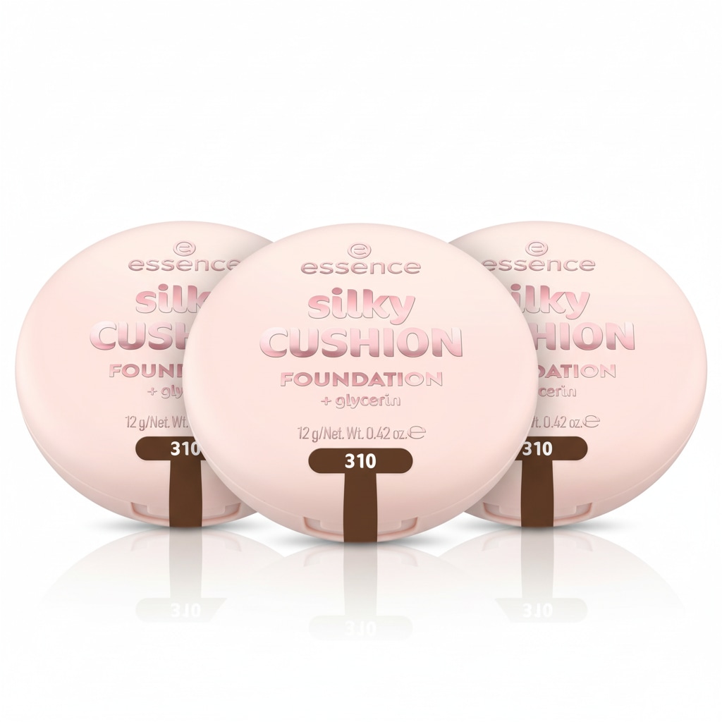ESSENCE Damen Foundation "silky CUSHION FOUNDATION", 36 g, braun, Teint-Kosmetika