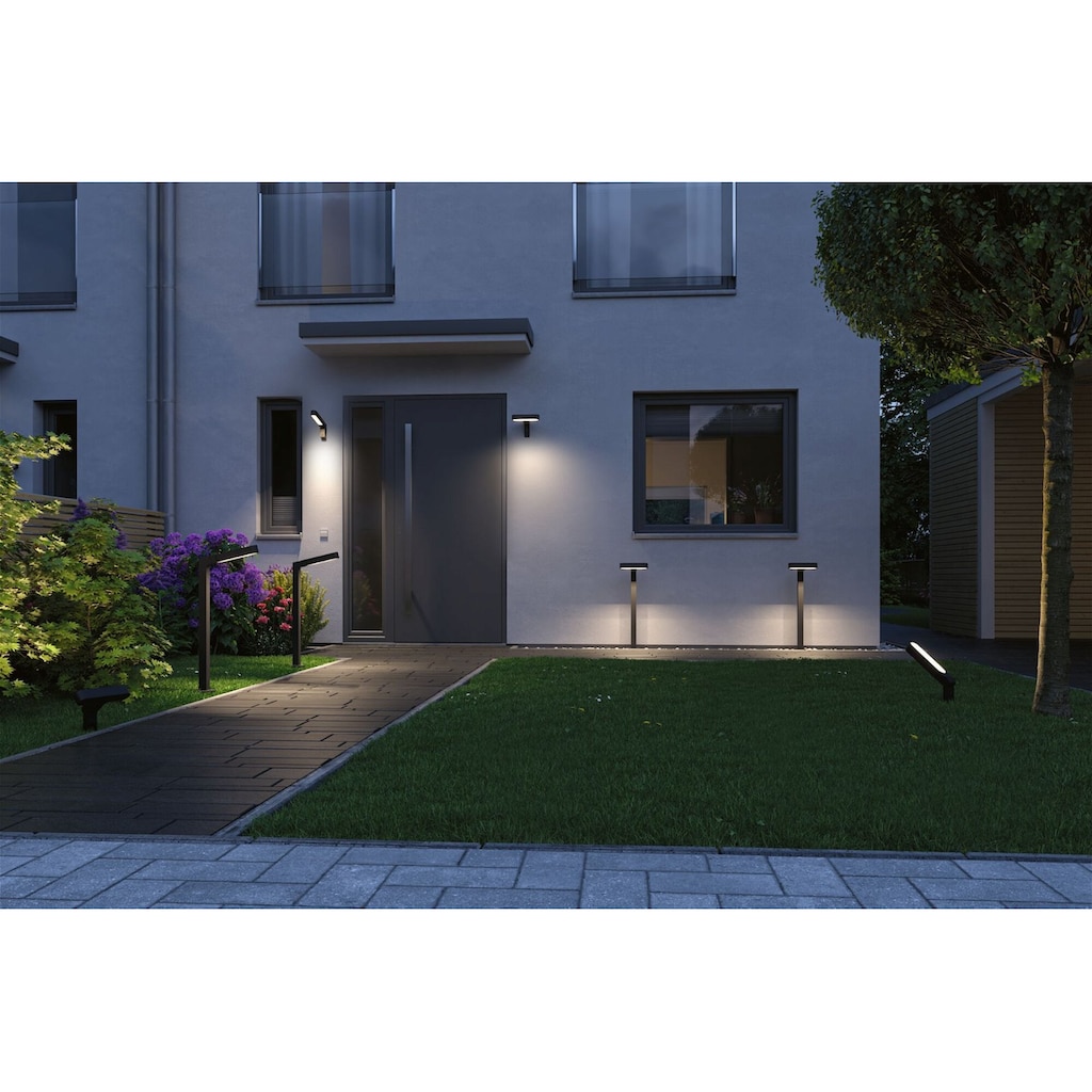 Paulmann LED Gartenstrahler »Plug & Shine Ito IP65 3000K 6W Anthrazit«, 1 flammig-flammig