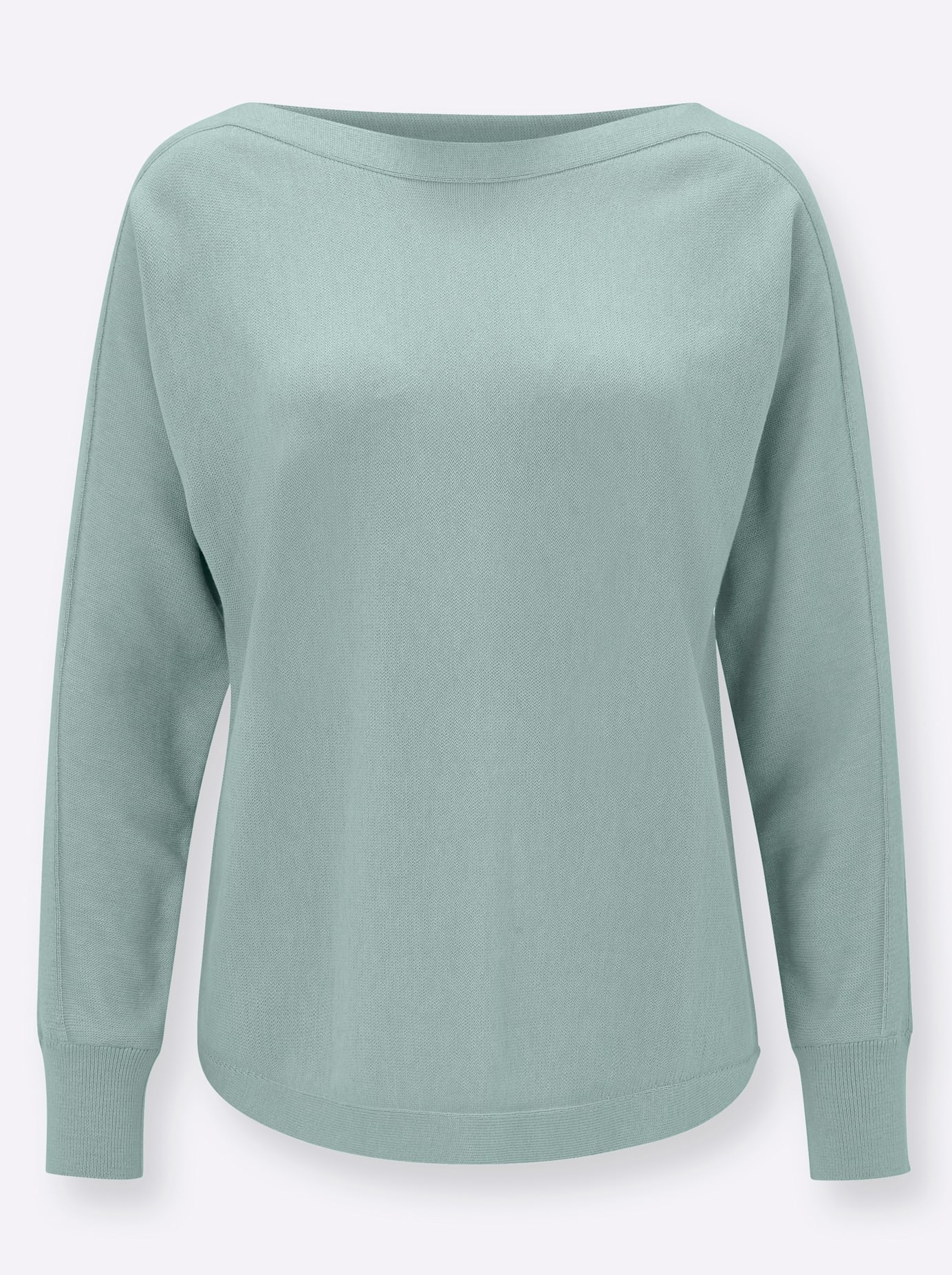 Strickpullover CASUAL LOOKS "Pullover", Damen, Gr. 44, grün (kalkmint), 50% Baumwolle, 50% Polyacryl, unifarben, Pullover Strickpullover 3