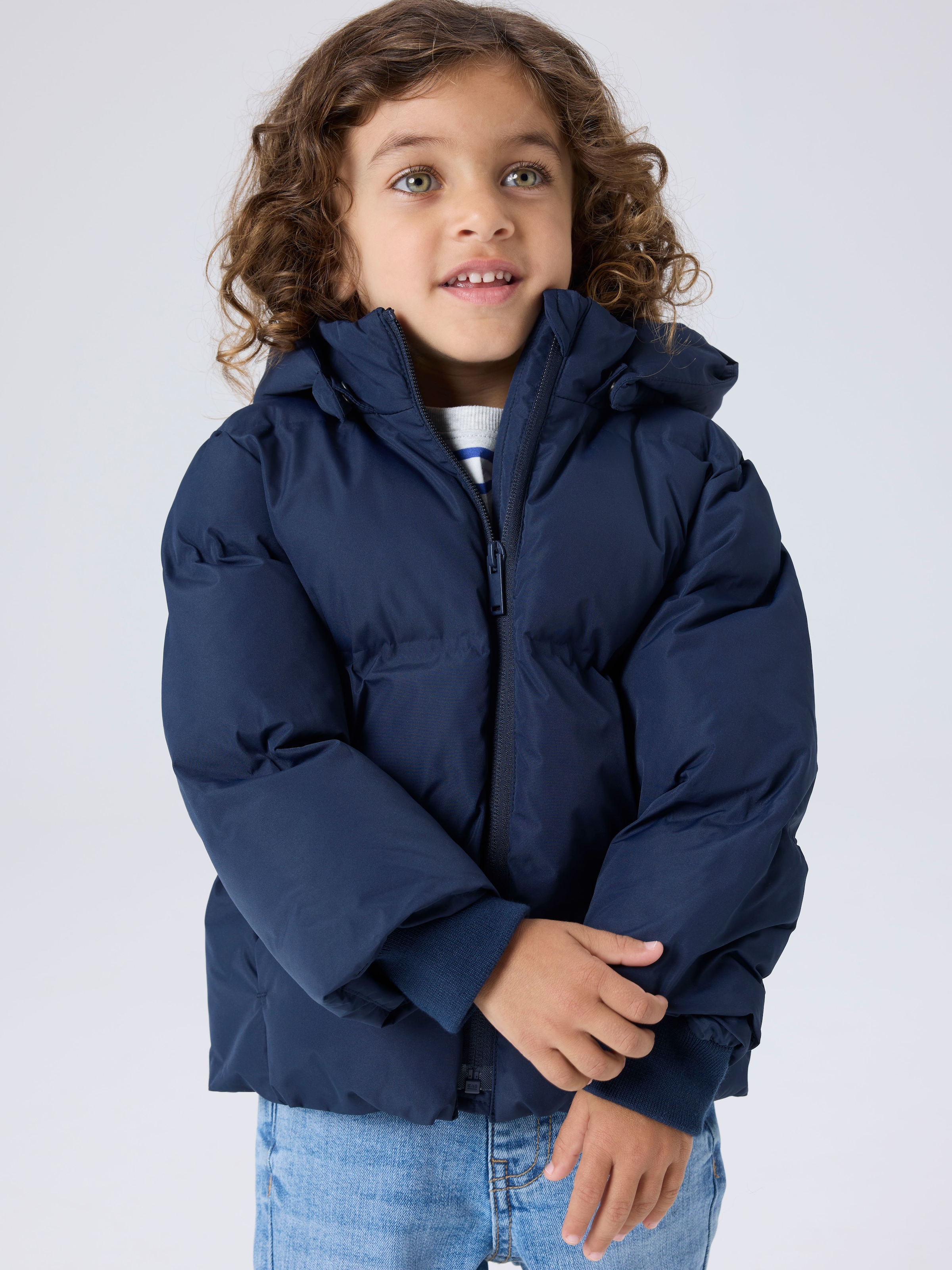 Name It Steppjacke »NMNMUSK PUFFER JACKET TB« mit Kapuze Kunstfaser