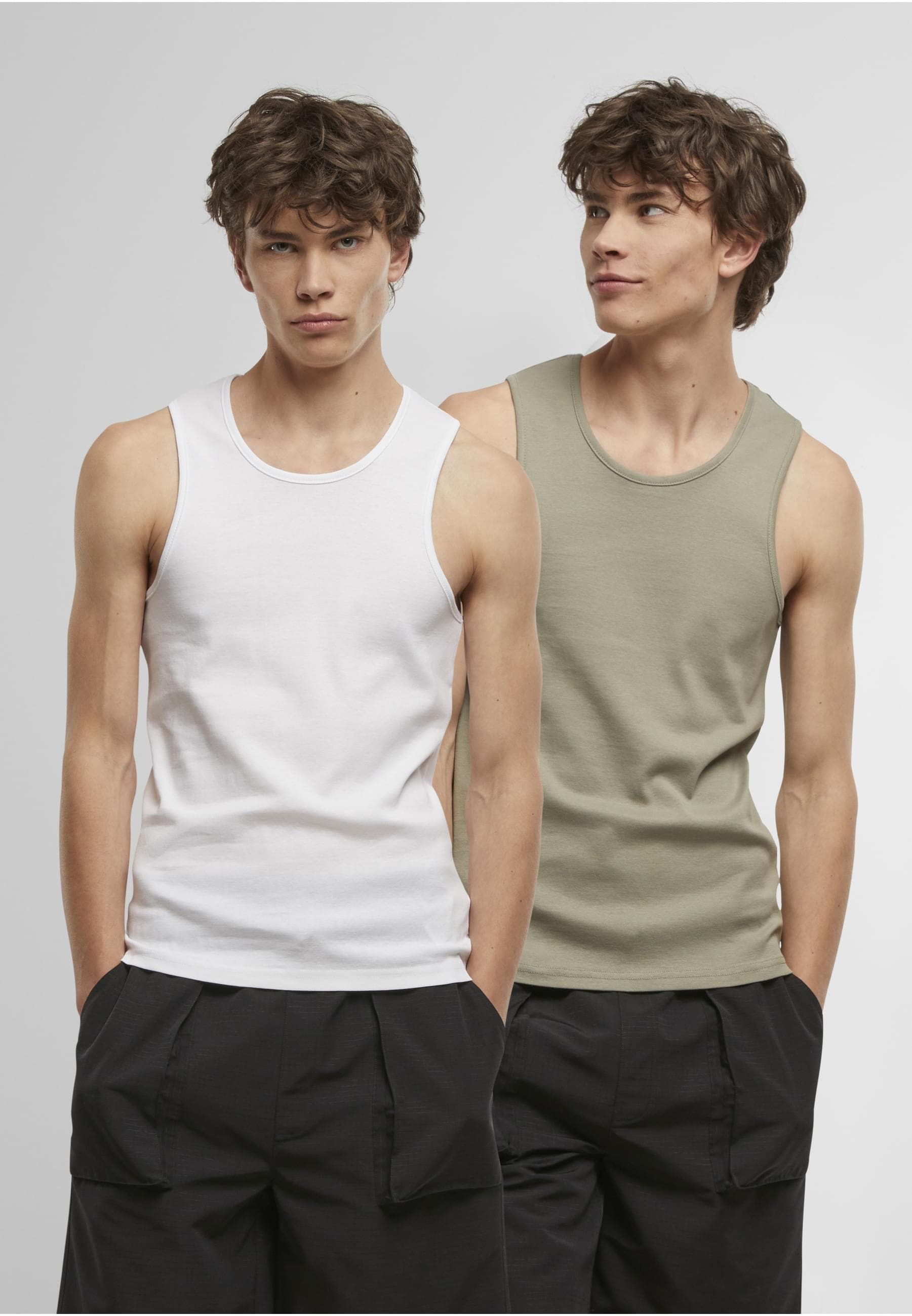 URBAN CLASSICS Tanktop »Urban Classics Ribbed Undershirt 2-Pack«, (1 tlg.)