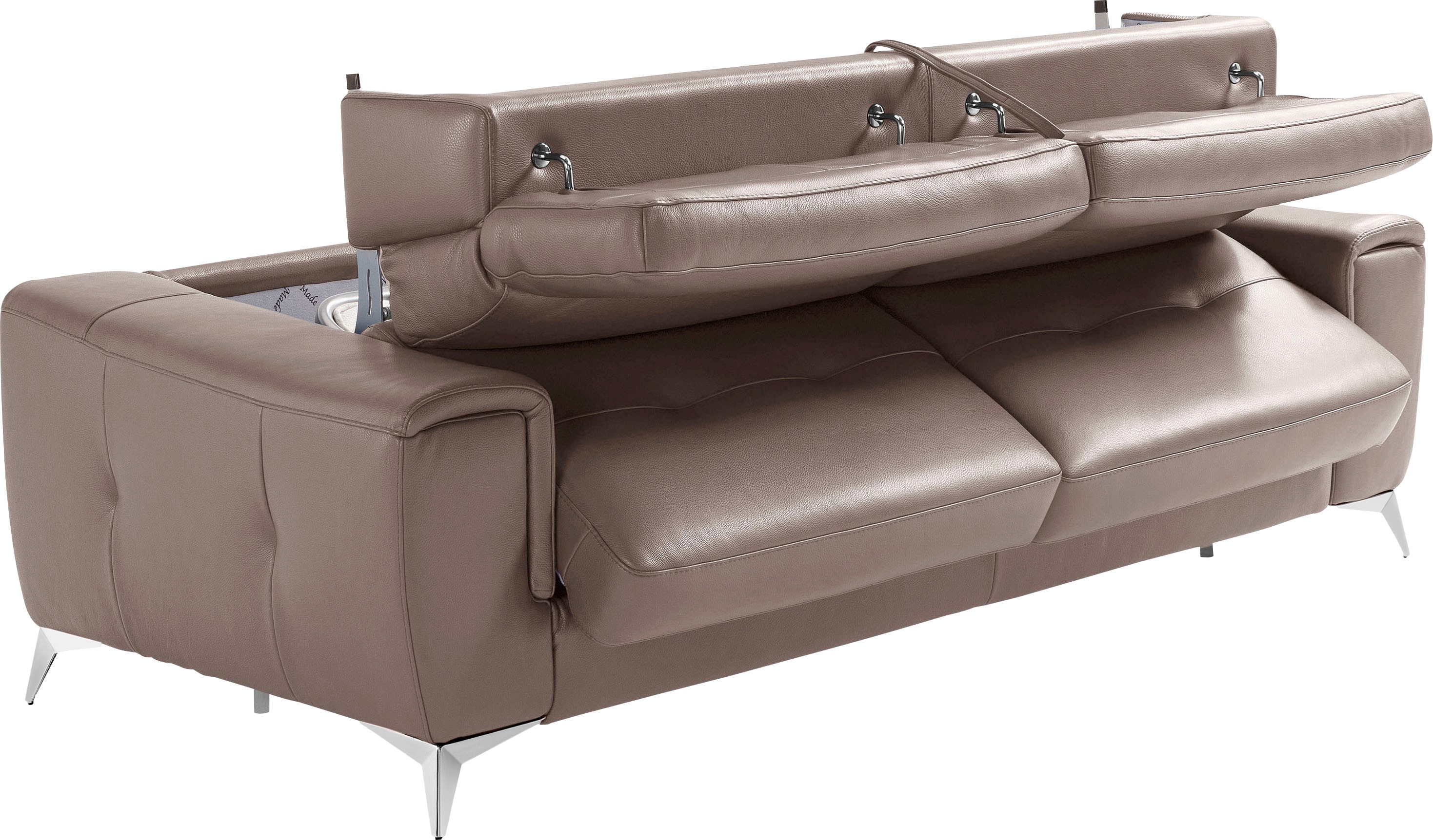 Thumbnail - Egoitaliano Schlafsofa "Francine Designsofa, Loungesofa mit Dauerschlaffunktion, Breite 233 cm" mit Bettfunktion, Leder ...