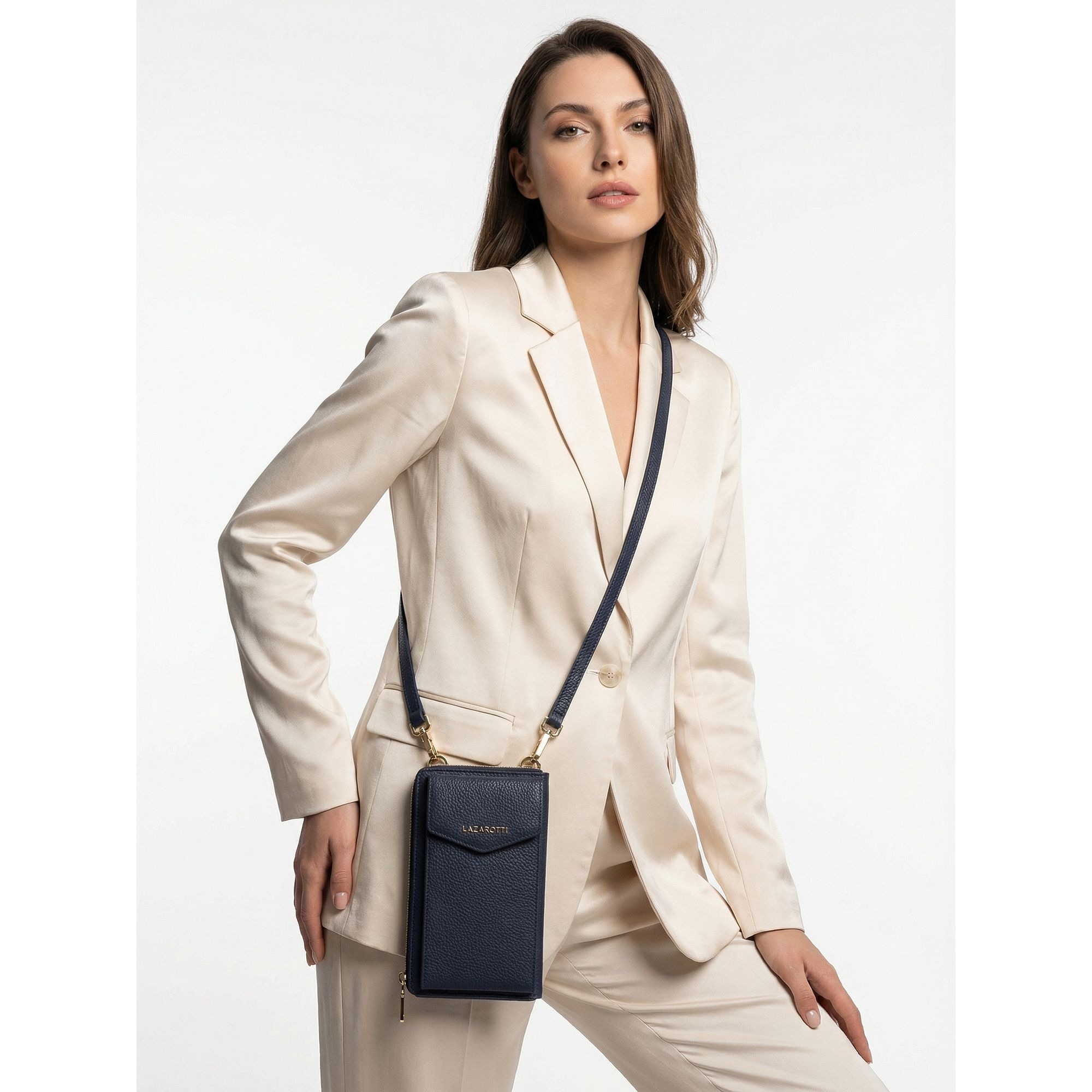 Lazarotti Smartphone-Hülle »Bologna Leather Zip-Around Geldbörse Handytasche Leder 19 cm«