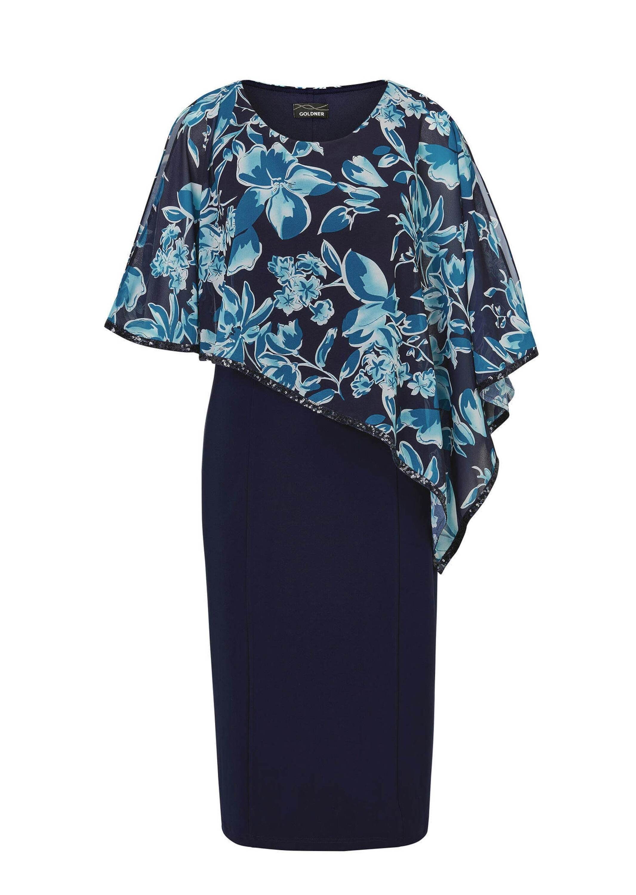 GOLDNER Etuikleid "Festliches Kleid mit feinem Chiffonüberwurf" günstig online kaufen