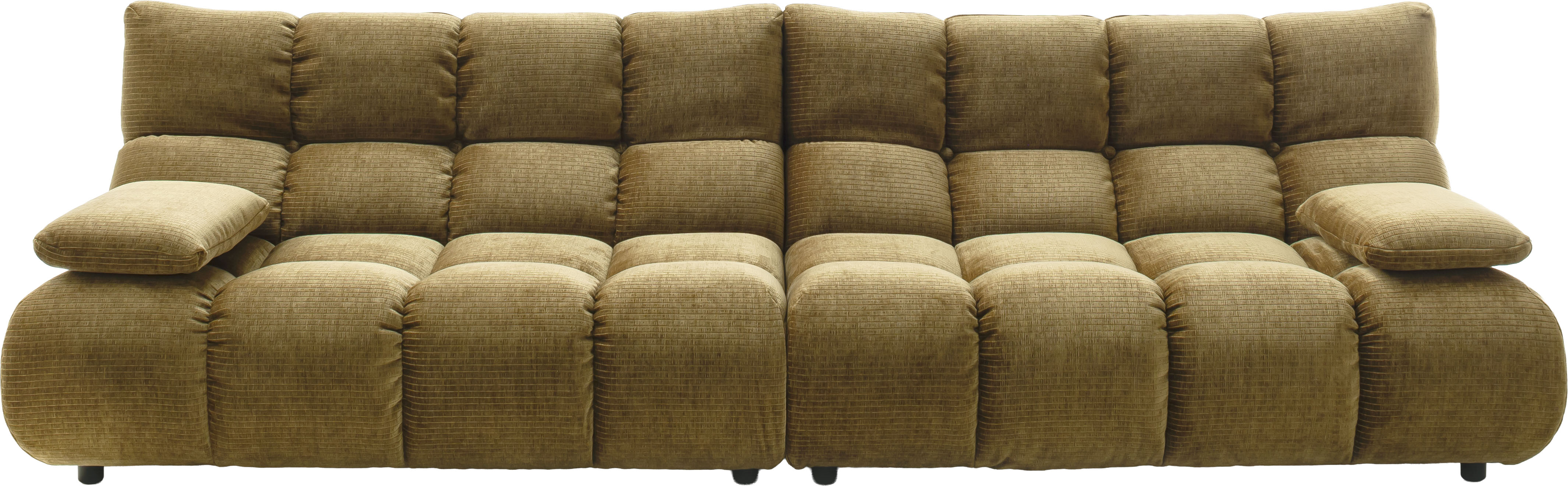 Home affaire 4-Sitzer "Cozy Bubble, mit klappbaren Armlehnen, Breite 290cm" mit eleganter Steppung, Rundumbezug & weicher Polsterung