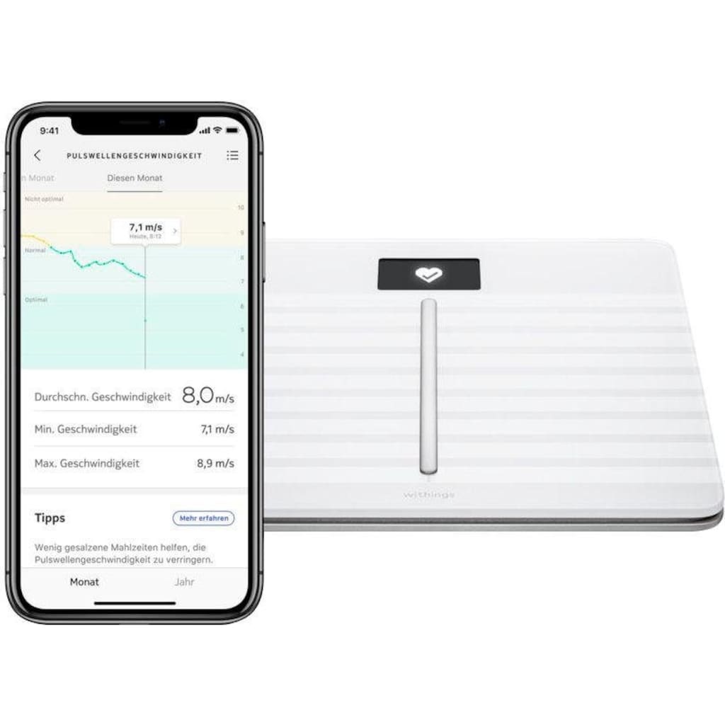 Withings Körper-Analyse-Waage »Body Cardio«