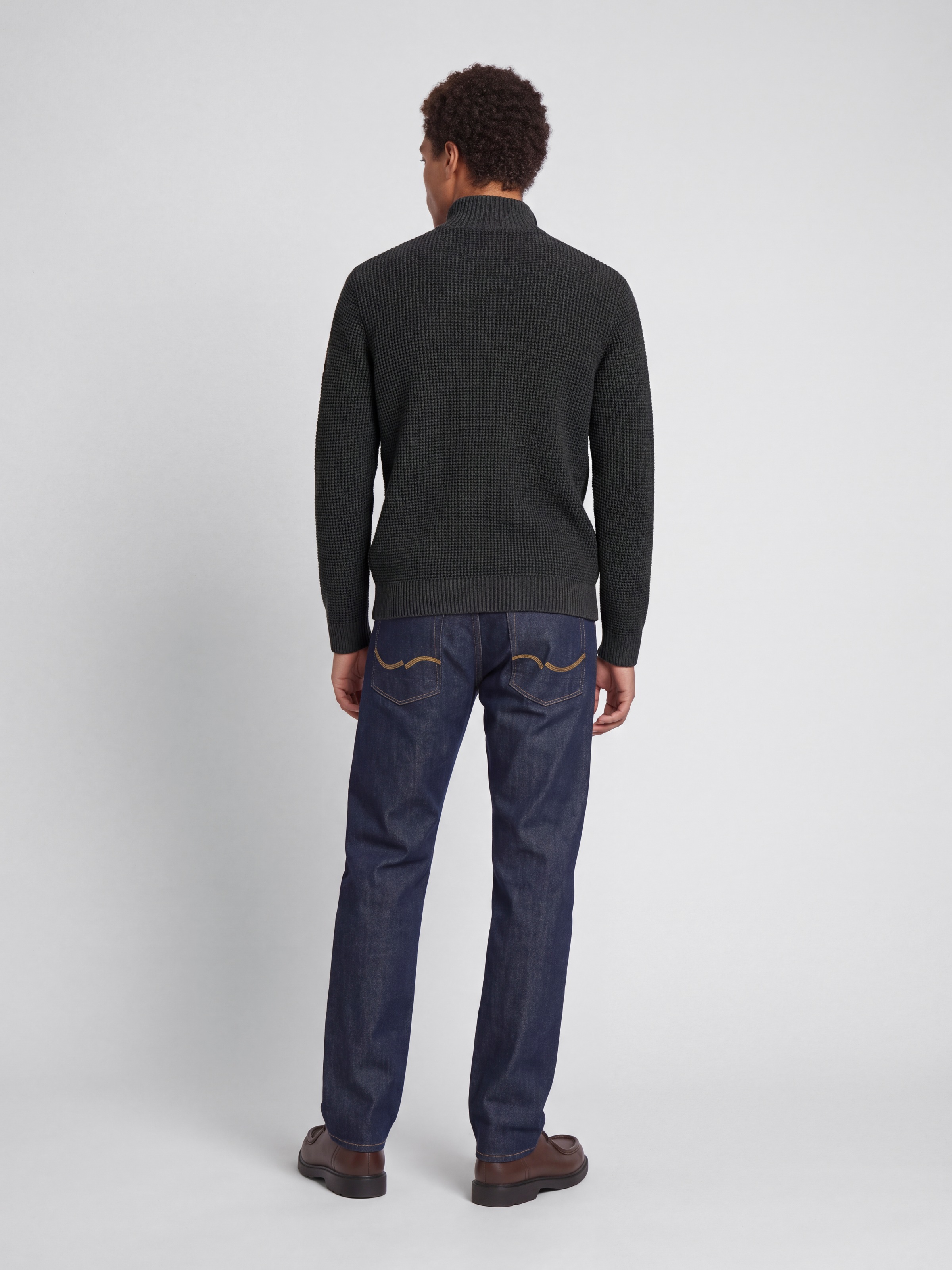 Jack & Jones Stehkragenpullover »JJELIAS KNIT HIGH NECK« Materialmix