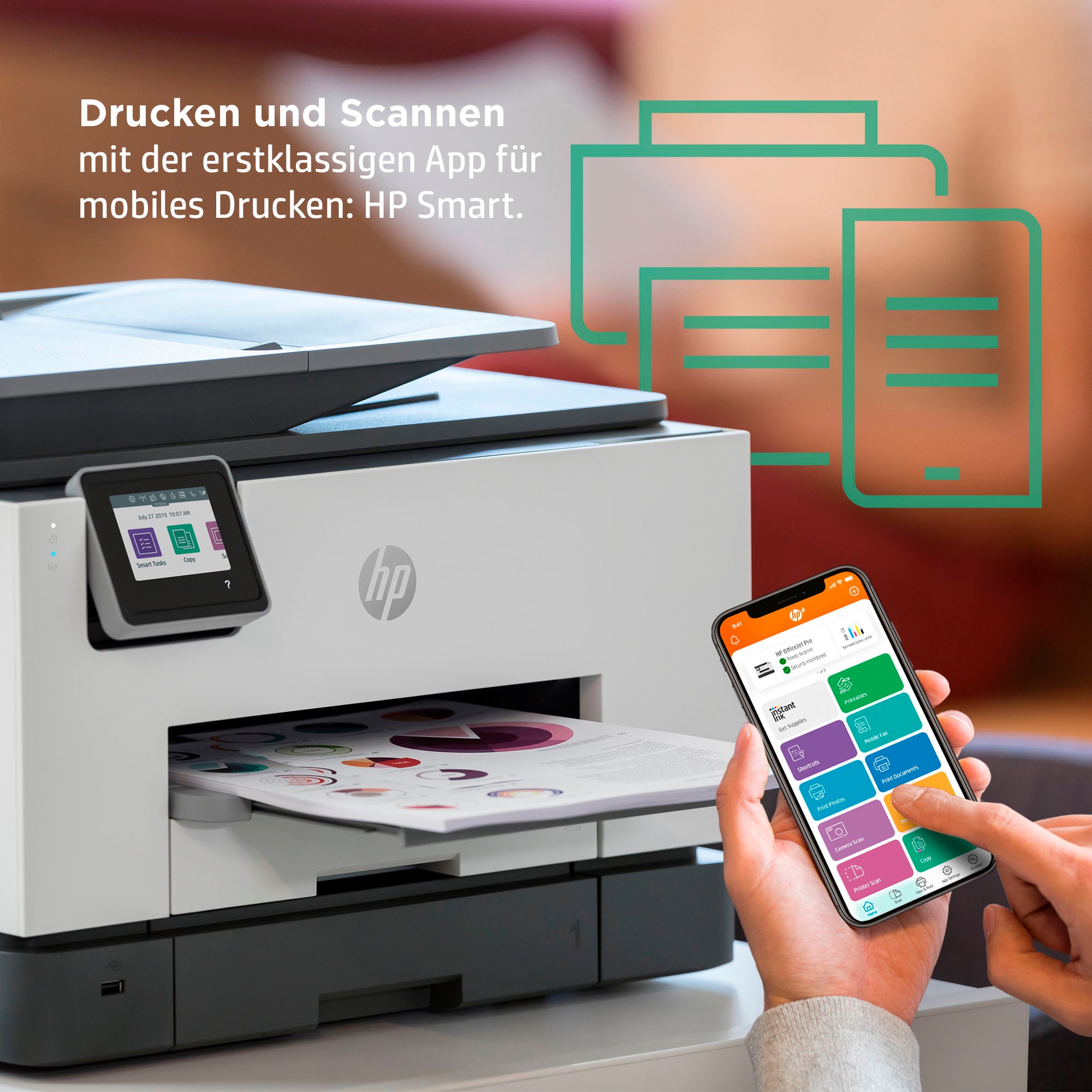 HP Multifunktionsdrucker »OfficeJet Pro 9022e«, 6 Monate gratis Drucken mit HP Instant Ink inklusive