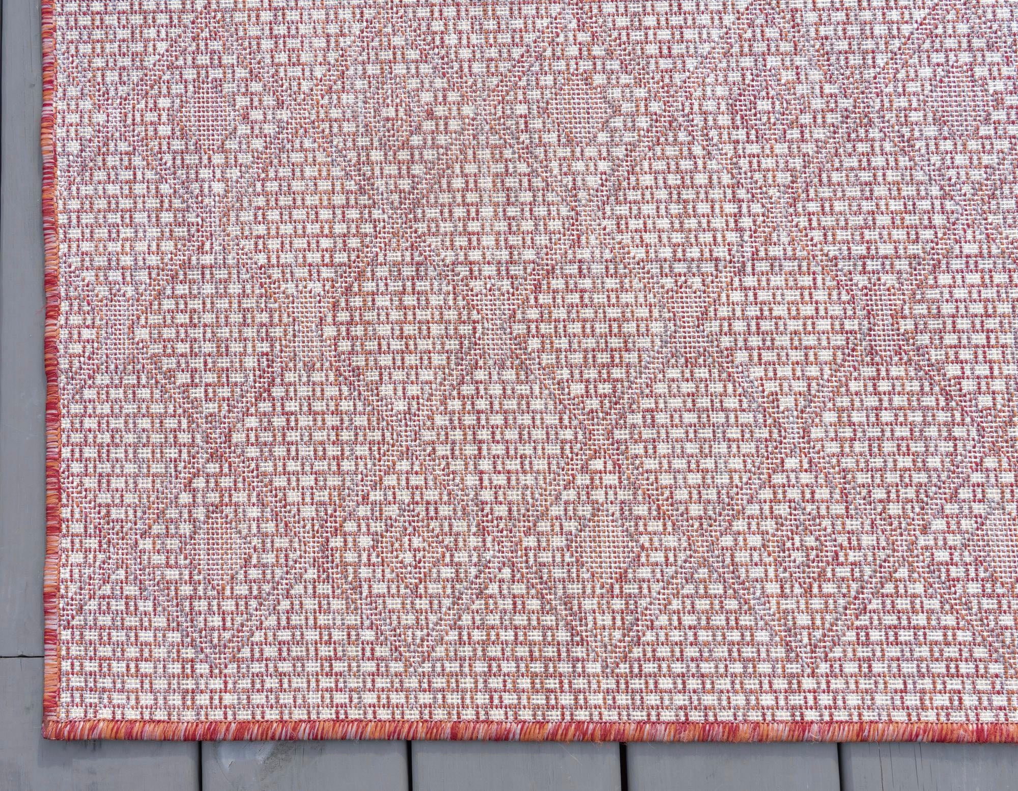 Myflair Möbel & Accessoires Teppich »Outdoor Crosses Lagerräumung«, rechteckig, 4 mm Höhe, Flachgewebe, Rauten Muster, In- und Outdoor geeignet