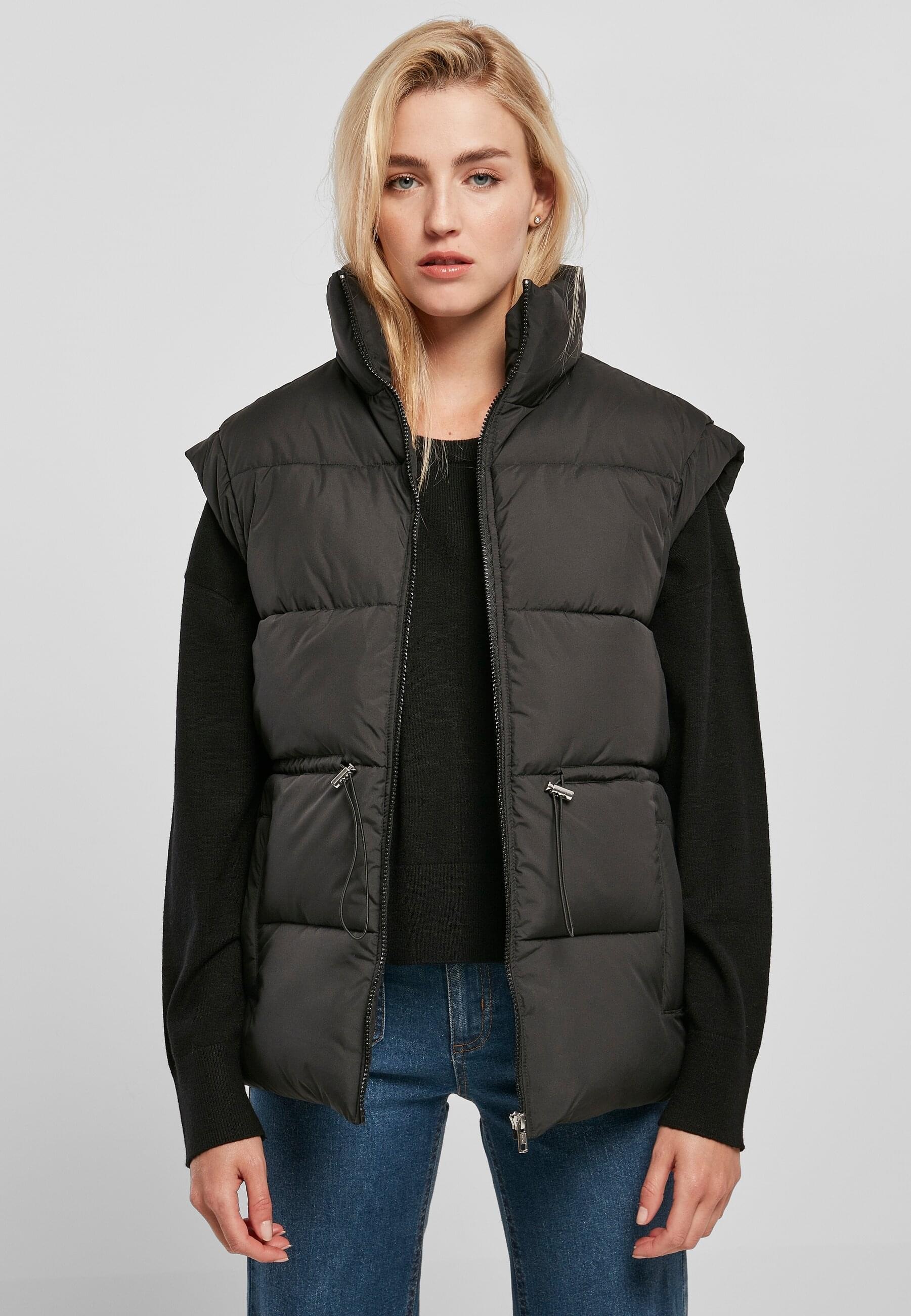 URBAN CLASSICS Jerseyweste »Urban Classics Damen Ladies Waisted Puffer Vest«, (1 tlg.)