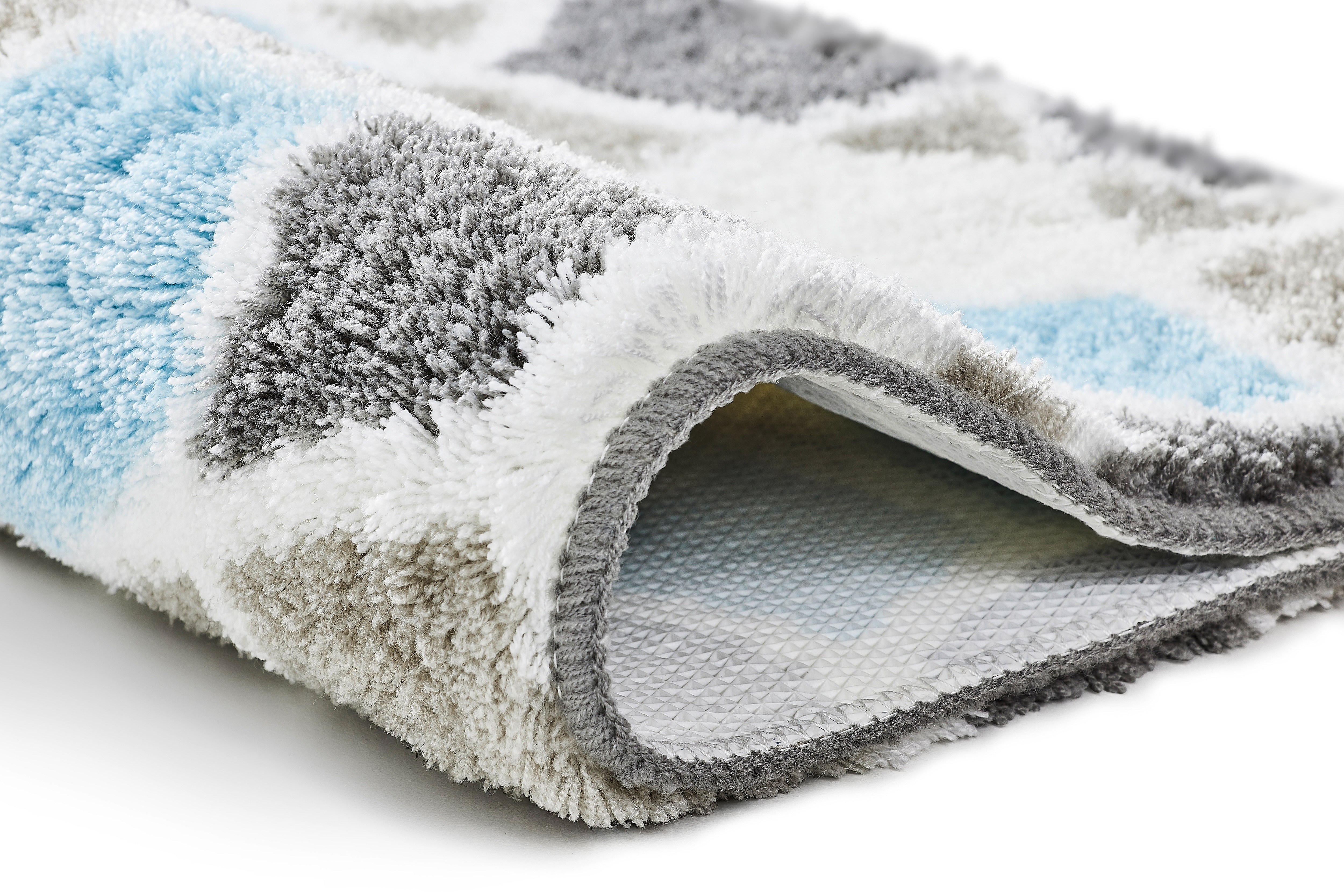 Thumbnail - Kleine Wolke Badematte "Sintra" Höhe 15 mm rutschhemmend beschichtet fußbodenheizungsgeeignet Badteppich, modernes Mosai...