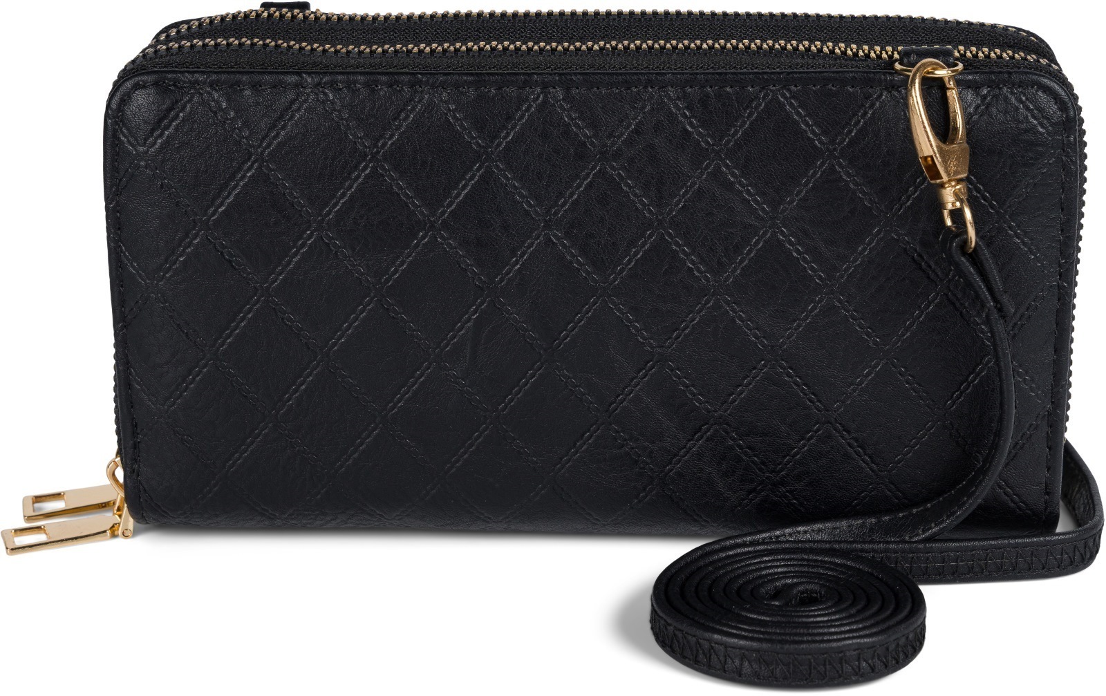 styleBREAKER Mini Bag "2 in 1 Umhängetasche - Geldbörse Rauten"