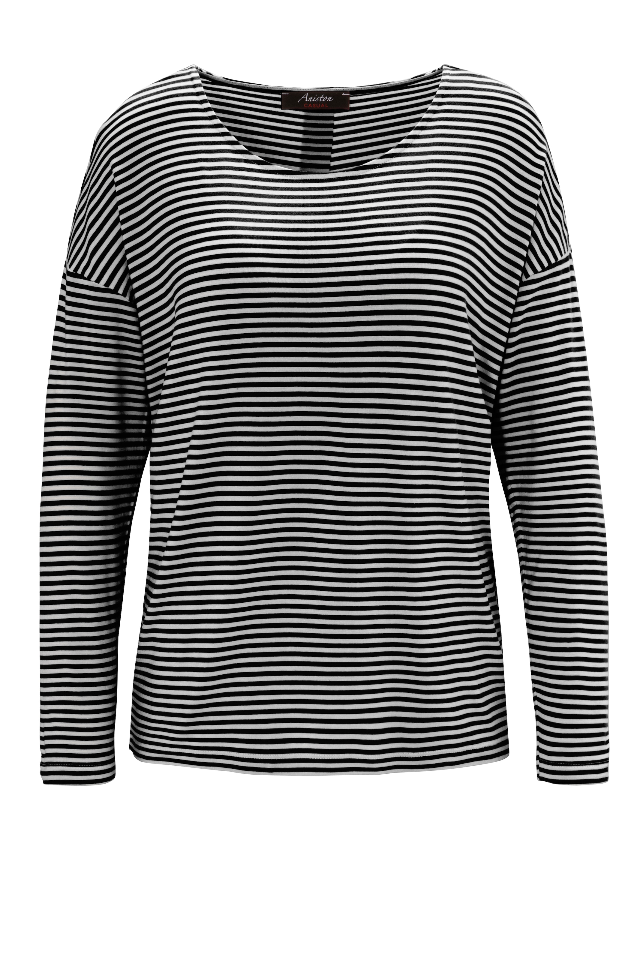 Aniston CASUAL Langarmshirt, der Clou: die Fake-Knopfleiste im Rücken