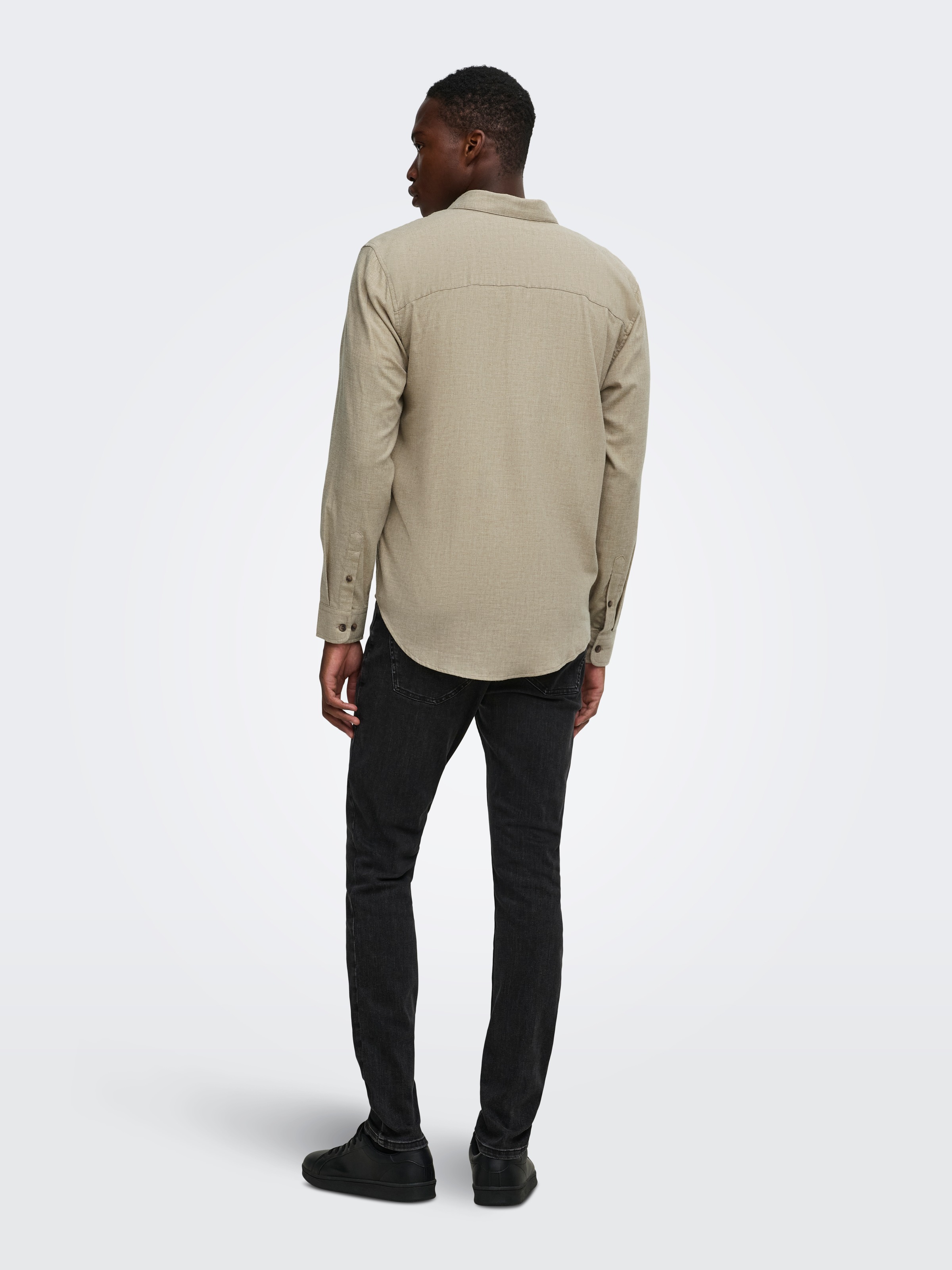 ONLY & SONS Langarmhemd »ONSJUPITER REG FIT LS SHIRT NOOS« mit Button Down Kragen