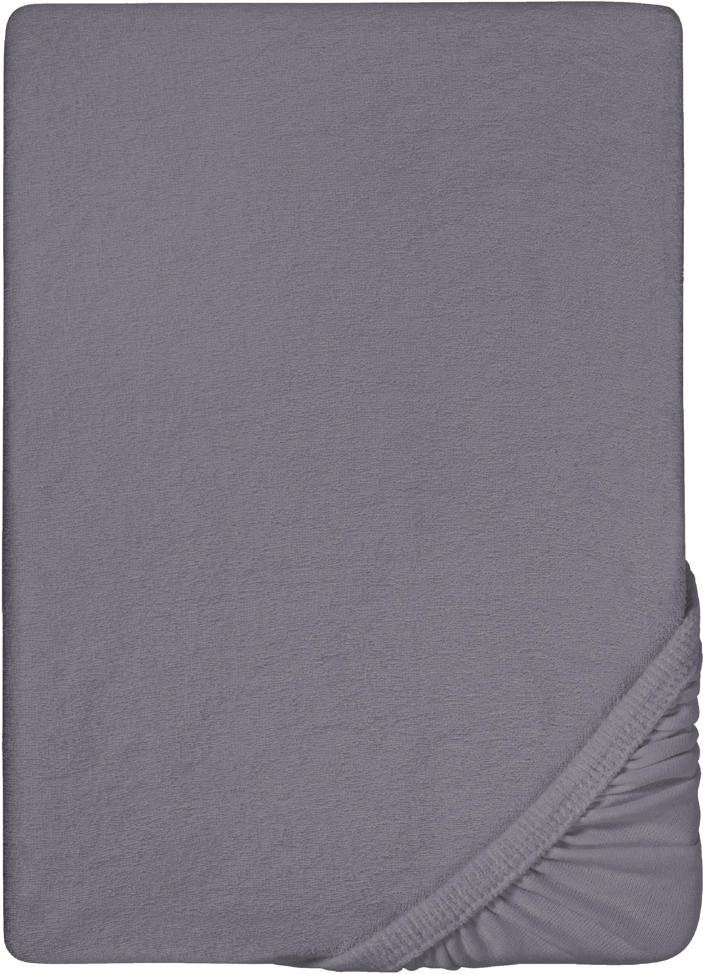 Biberna Spannbettlaken "0012344 Premium Frottee-Stretch Spannbetttuch 80% Baumwolle" Frottee-Stretch, Rundumgummi, bügelfrei, ab Größe 90 x 190 cm