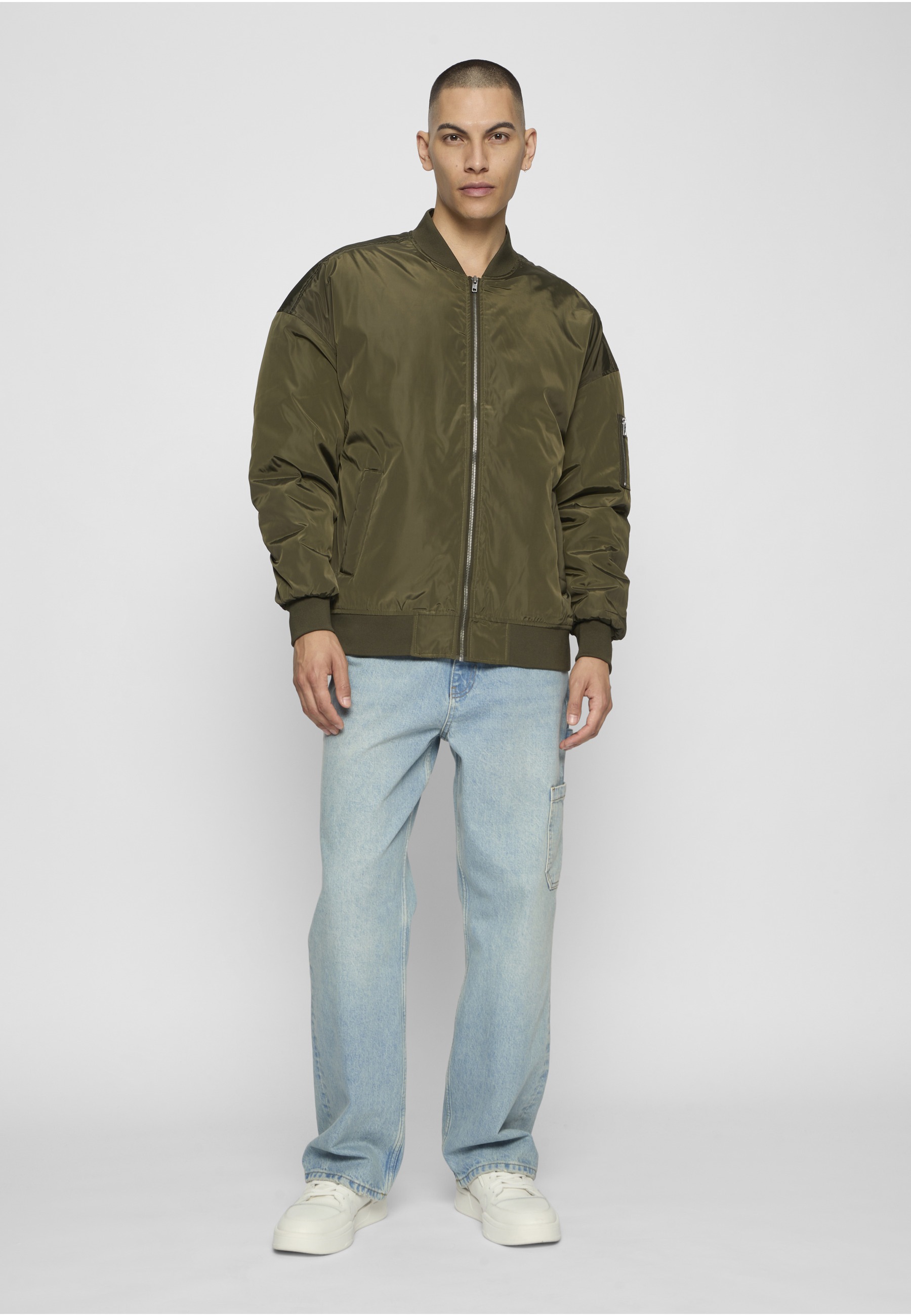URBAN CLASSICS Anorak »Urban Classics Herren Oversized Bomber Jacket« 1 Stk. tlg. ohne Kapuze