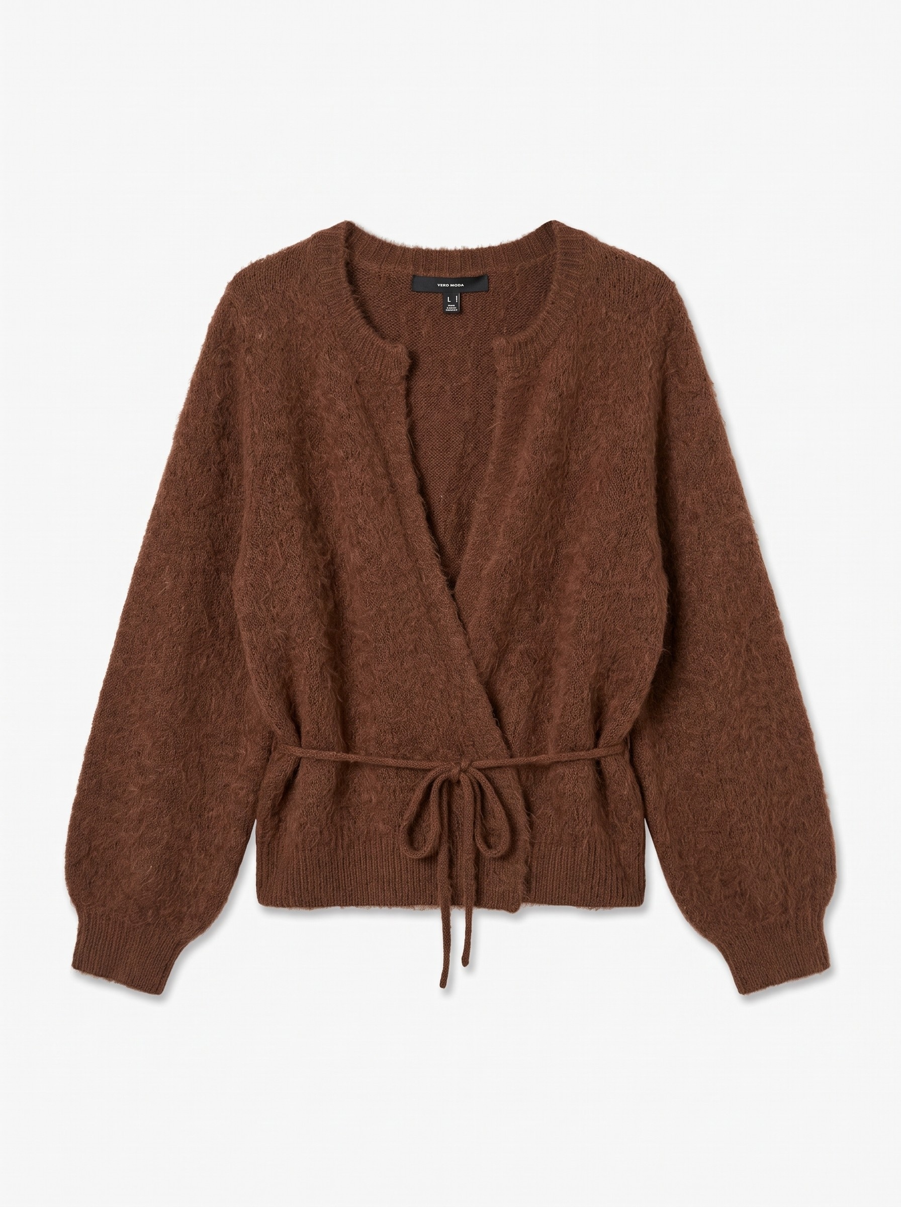 Vero Moda Strickjacke »VMBERRY LS O-NECK TIE CARDIGAN NOOS« Materialmix