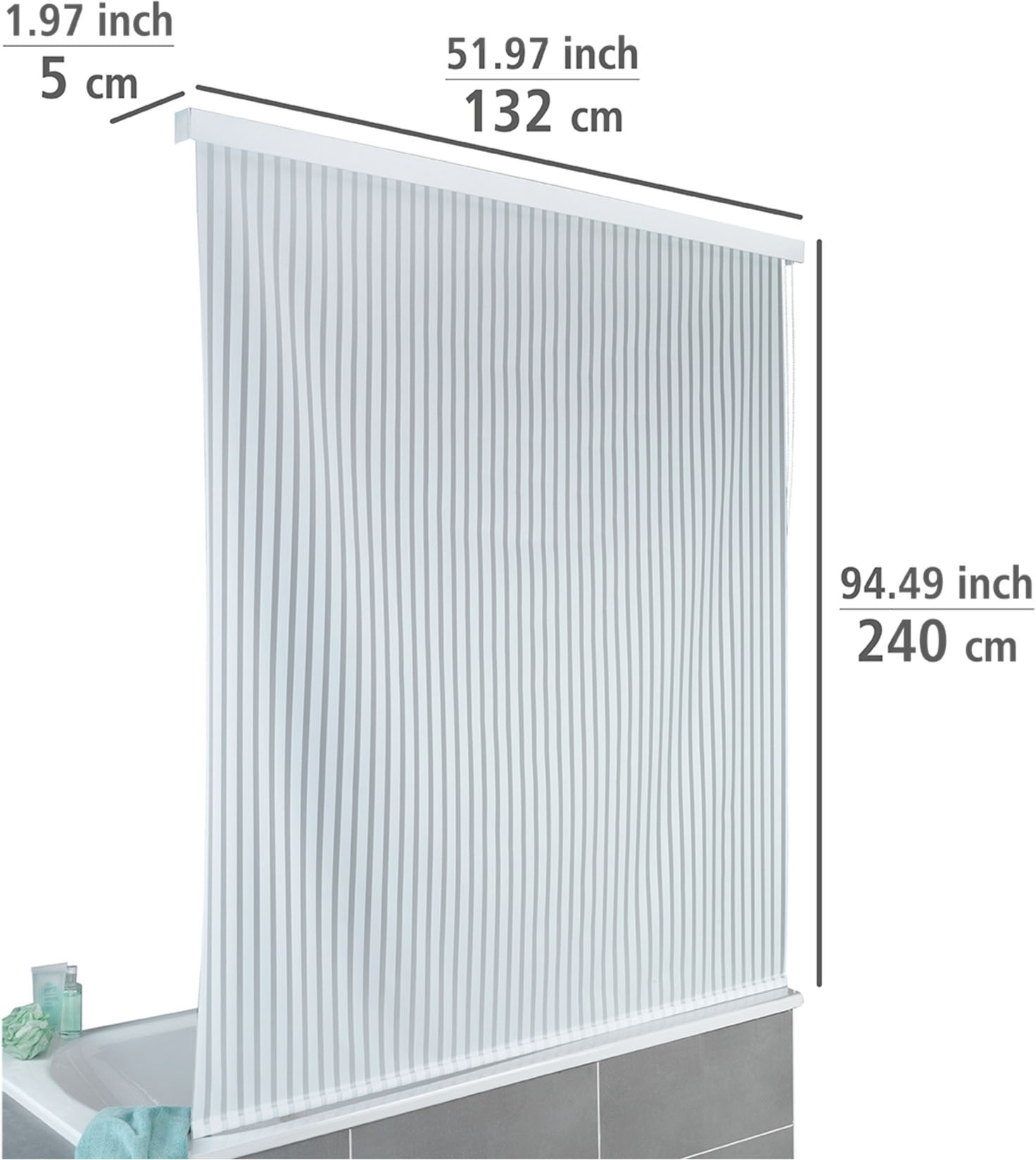 WENKO Duschrollo Breite 128 cm