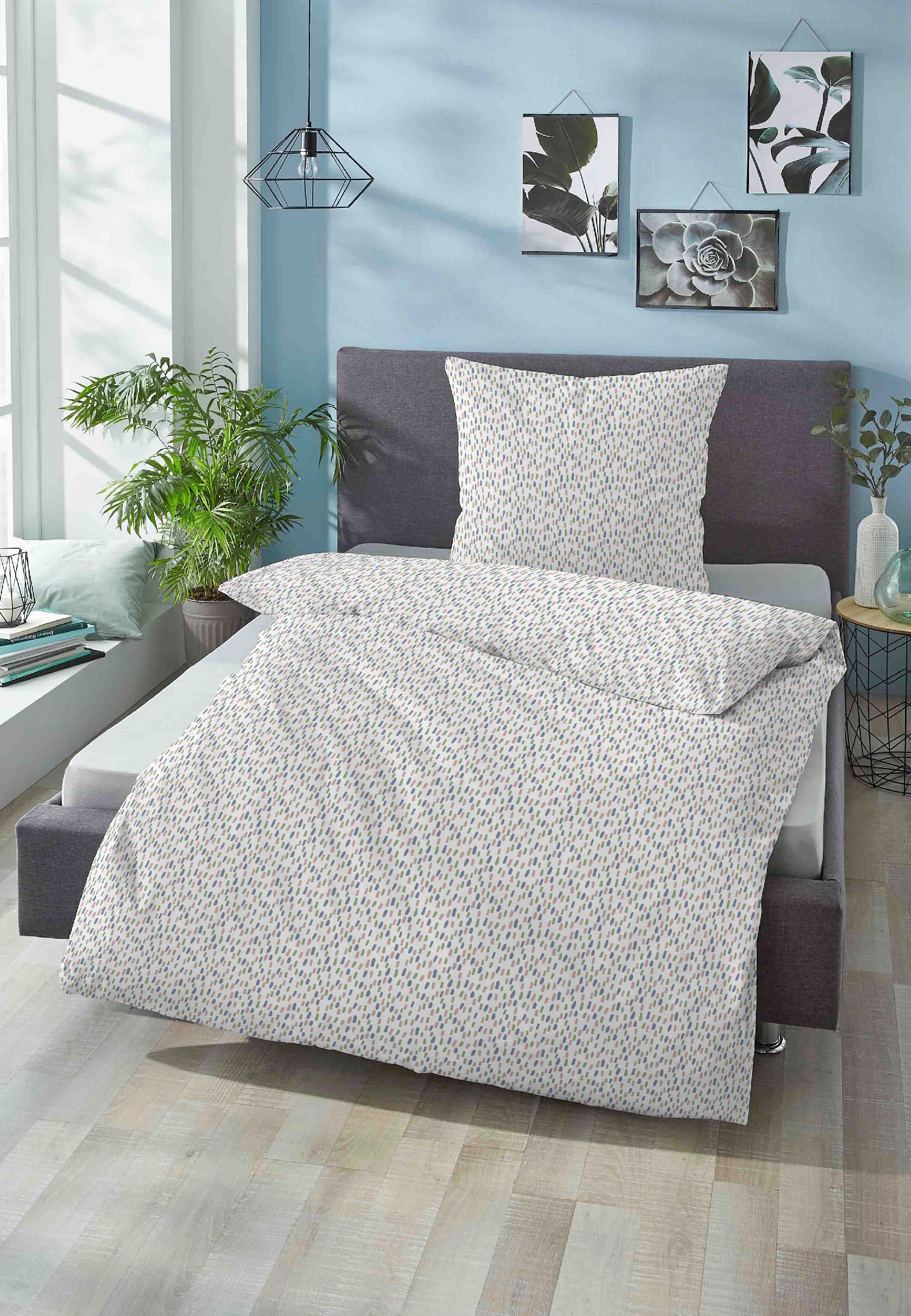 Castell - Markenbettwäsche Bettwäsche "Haylie" 2 tlg. hautsympathisch, 100% günstig online kaufen