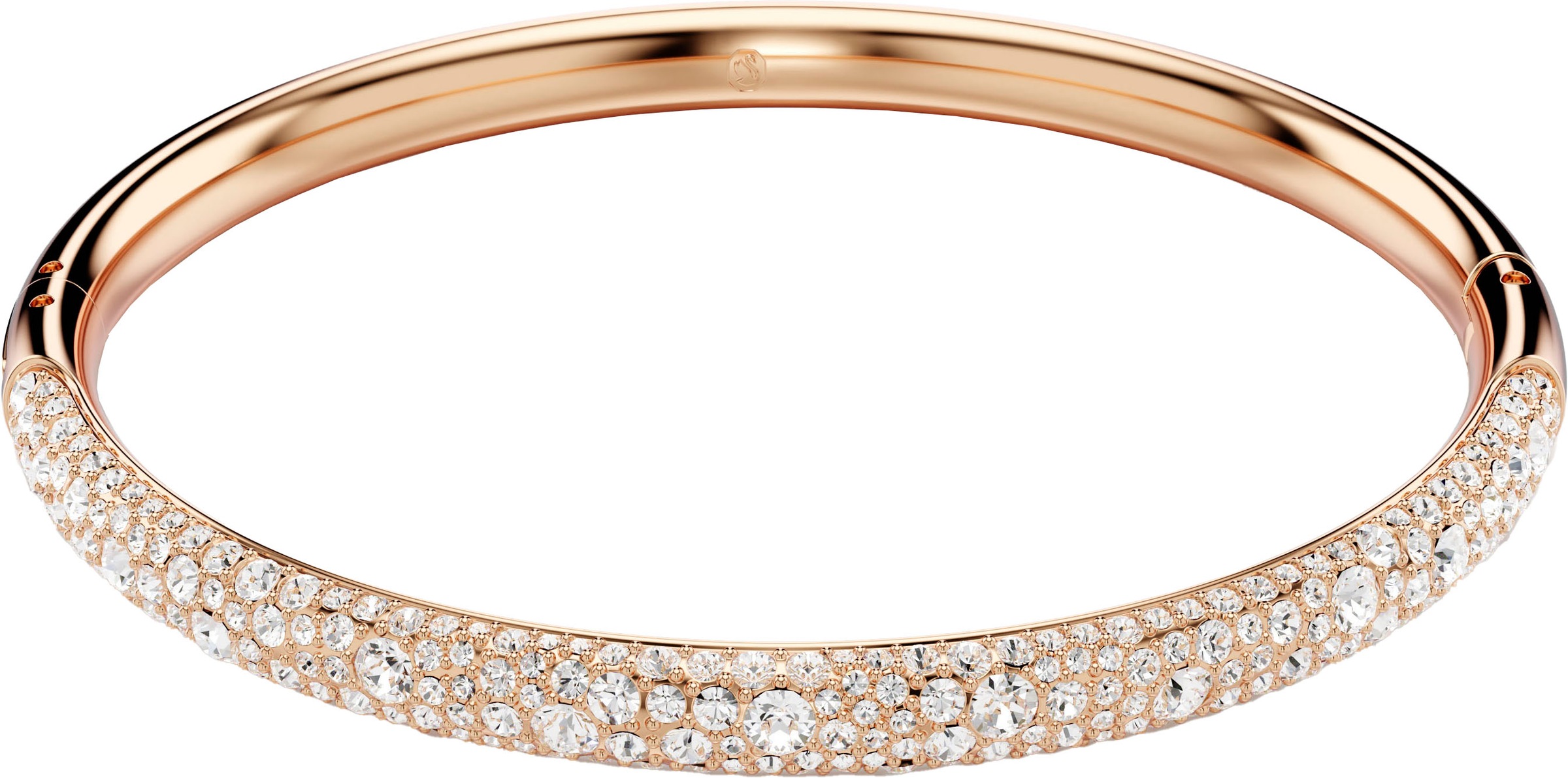 Armreif SWAROVSKI "Schmuck Geschenk Sublima Armreif" Gr. L, rosa (roségoldfarben, kristallweiß, kristallweiß), Armbänder, Damen, L, Metall, Armreif, mit Swarovski Kristall 4