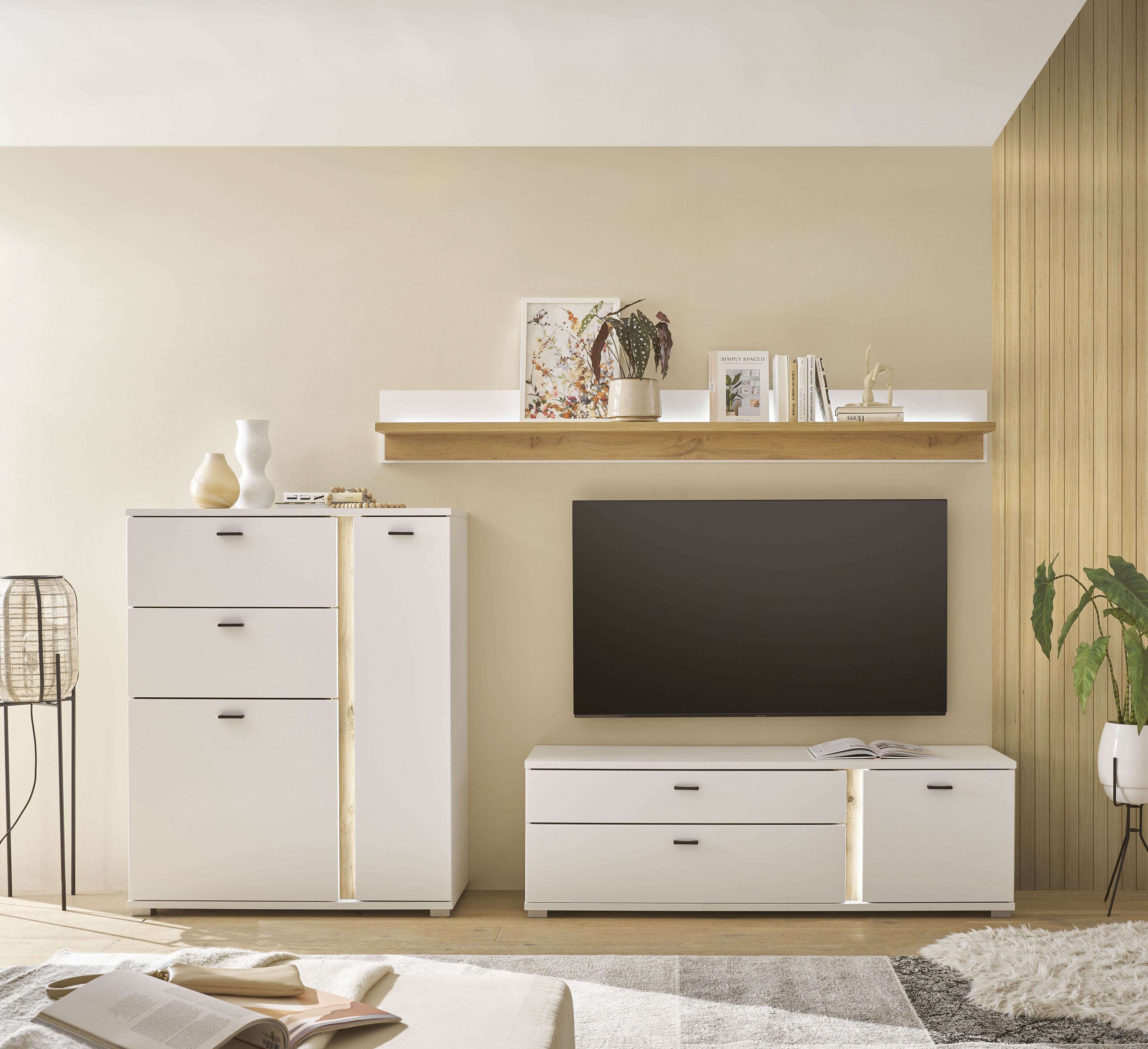 INOSIGN Wohnwand "LONG ISLAND" Set, 3 Stk. tlg. in moderner Trendfarbe,inkl günstig online kaufen