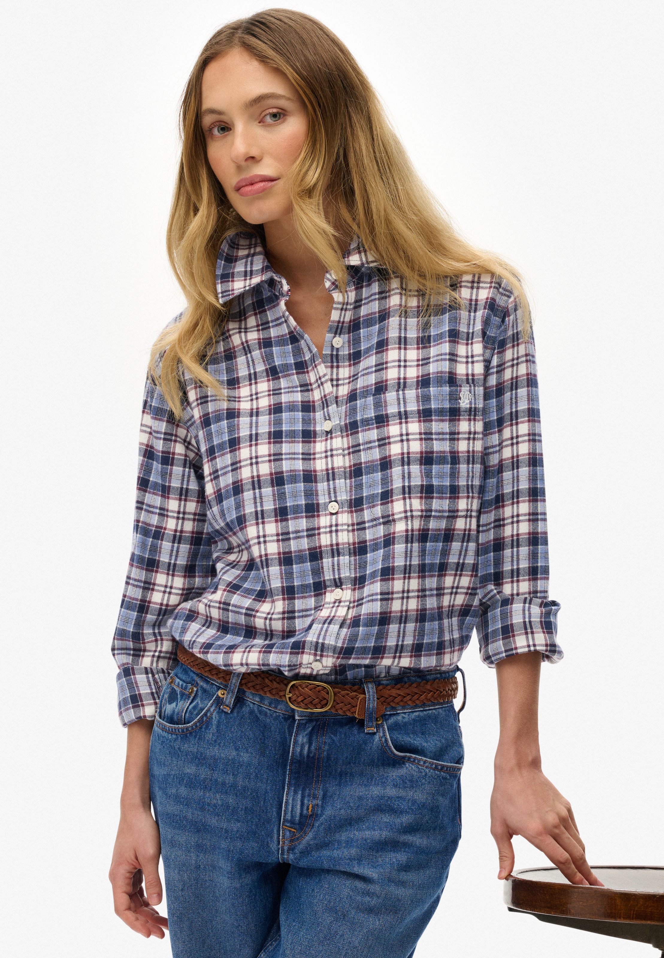 Superdry Karobluse "CHECK FLANNEL BOYFRIEND SHIRT" günstig online kaufen