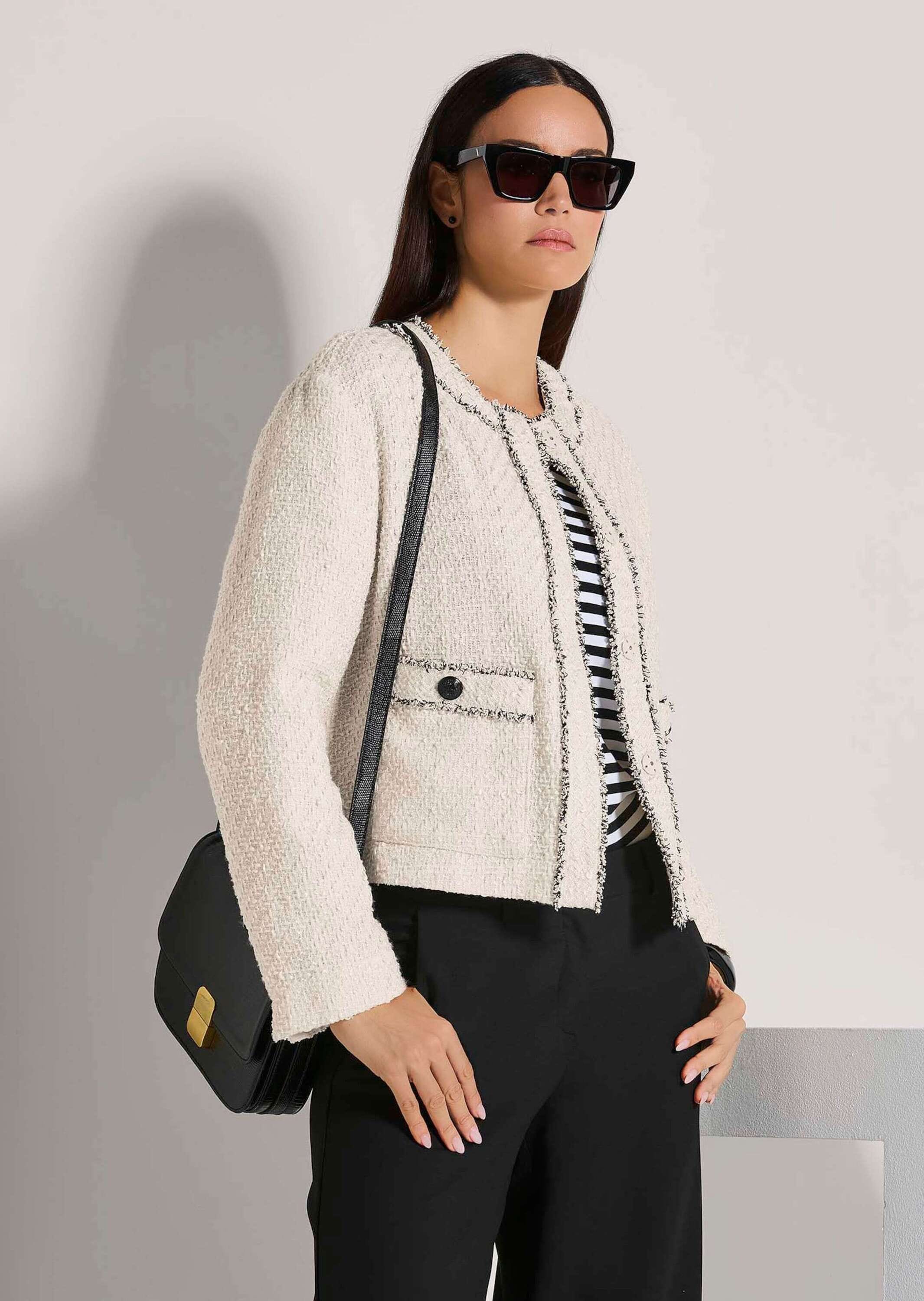 MADELEINE Jerseyblazer »Blazer Kurzblazer in Bouclé-Optik«