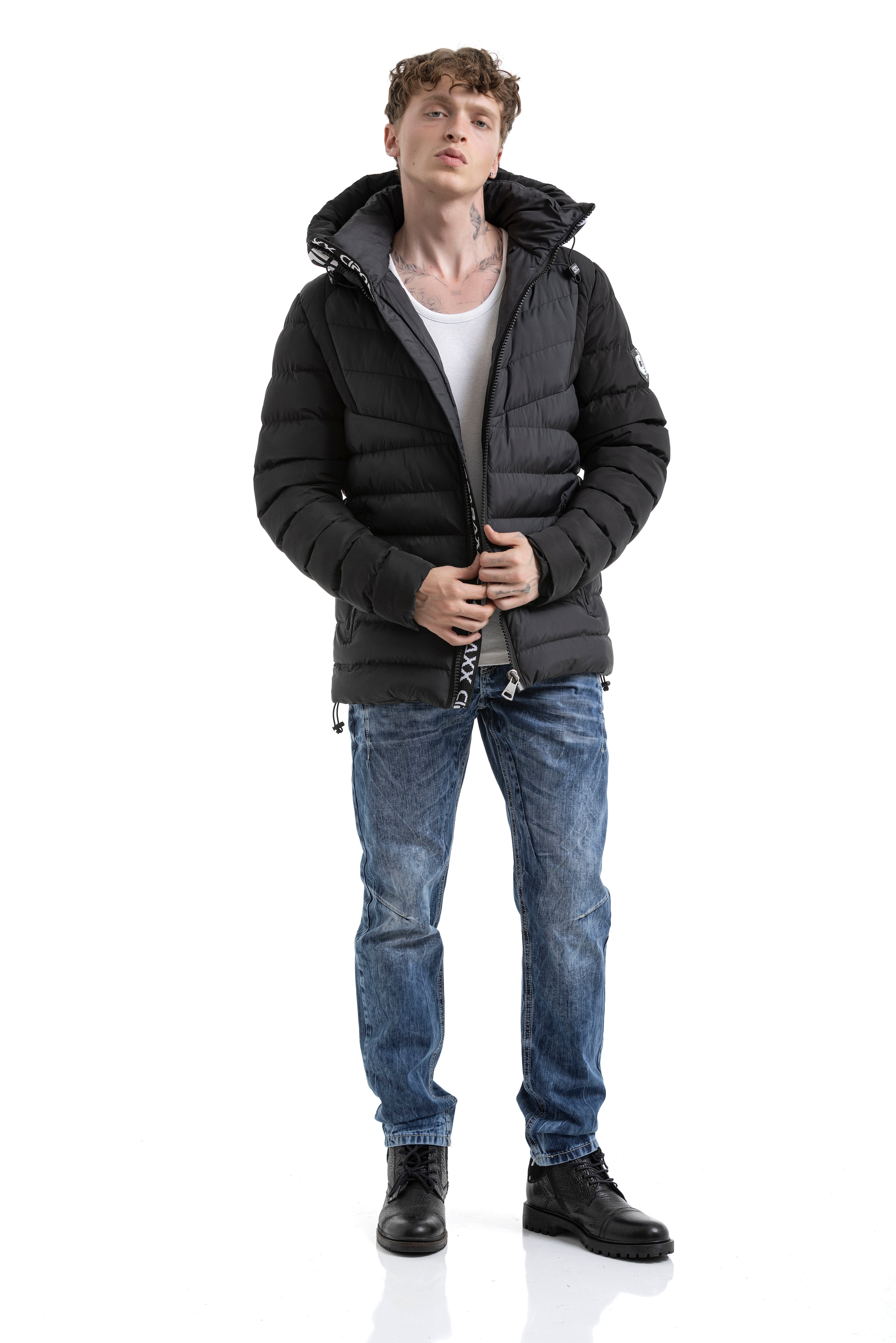 Cipo & Baxx Steppjacke mit Kapuze