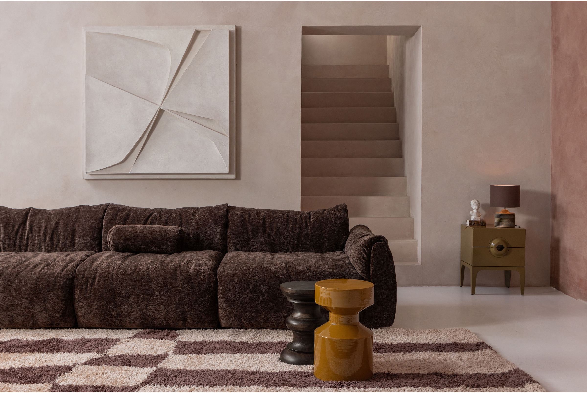 WOOOD Nachtkonsole »WOOOD Merge Kommode/Nachttisch 2 Schubladen«