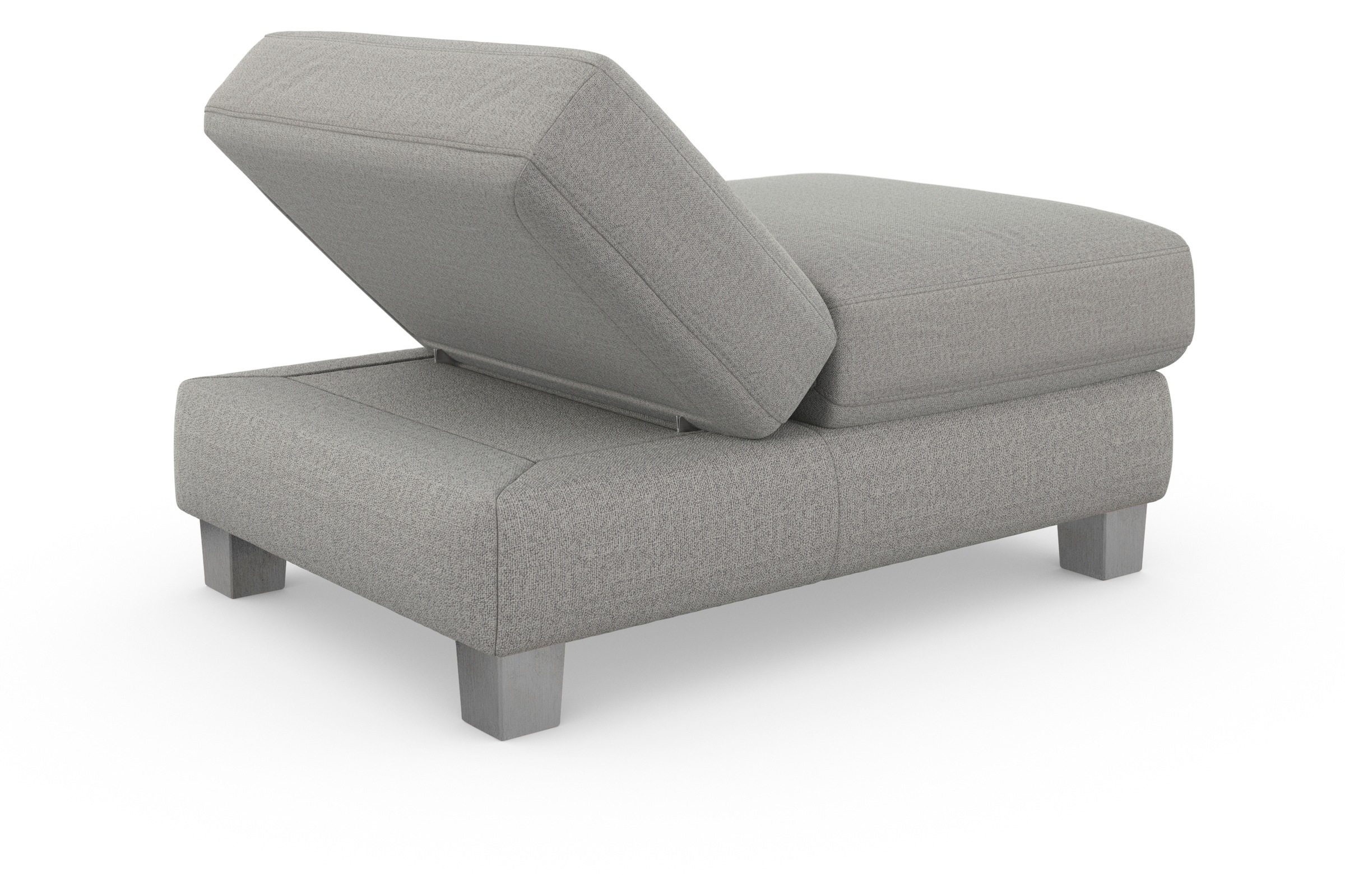 sit&more Polsterhocker »Dundee« mit Klappfunktion, Federkern und hochwertigen Edelstahlfüßen