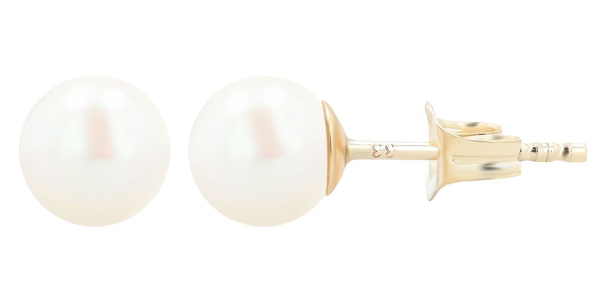 Adelia´s Paar Ohrhänger "Ohrringe – Ohrstecker aus 333 Gold mit Perle" Perfekt als Geschenk für besondere Menschen