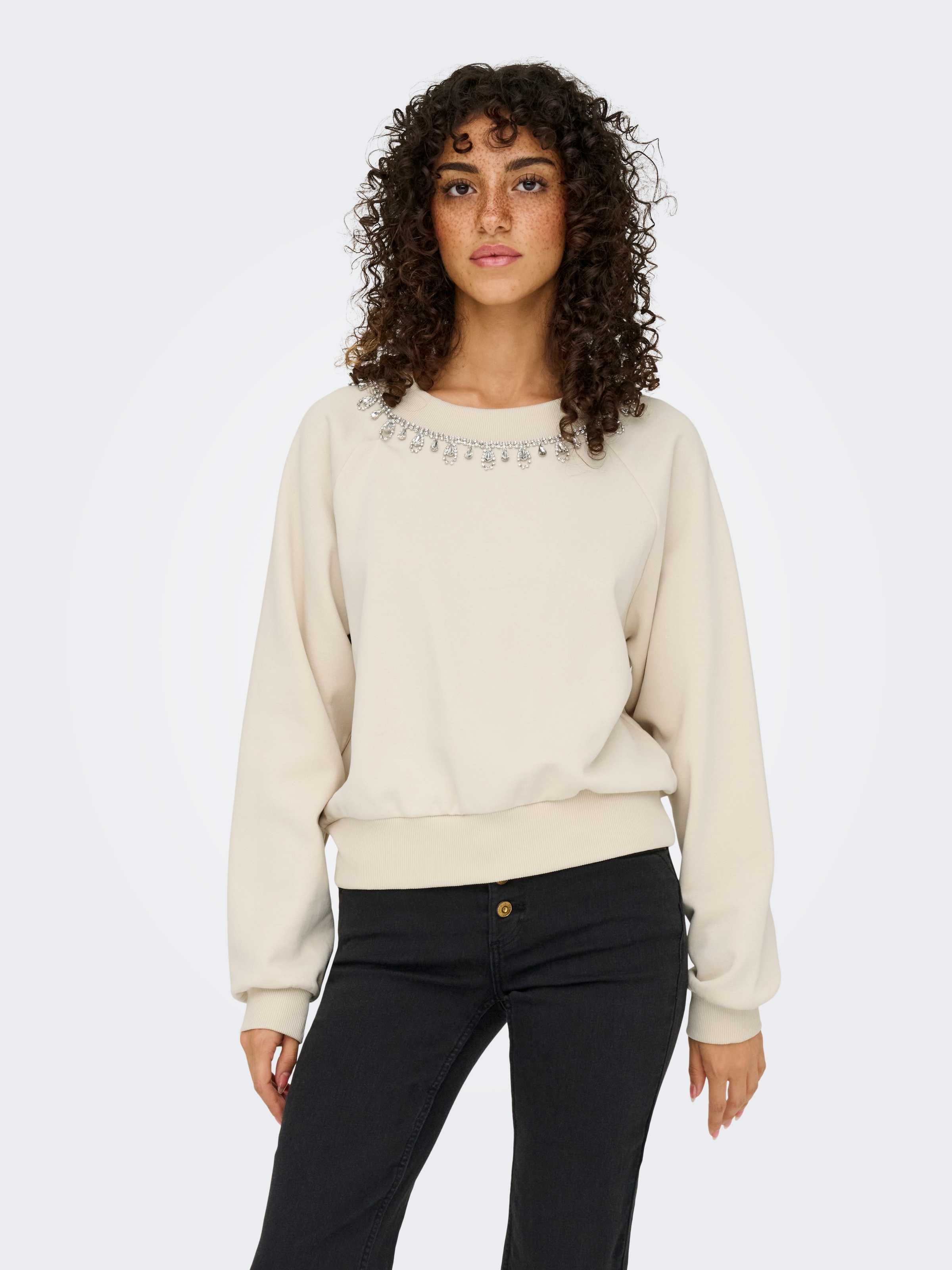 ONLY Sweatshirt "ONLJETT L/S O-NECK EMB. BOX SWT" günstig online kaufen