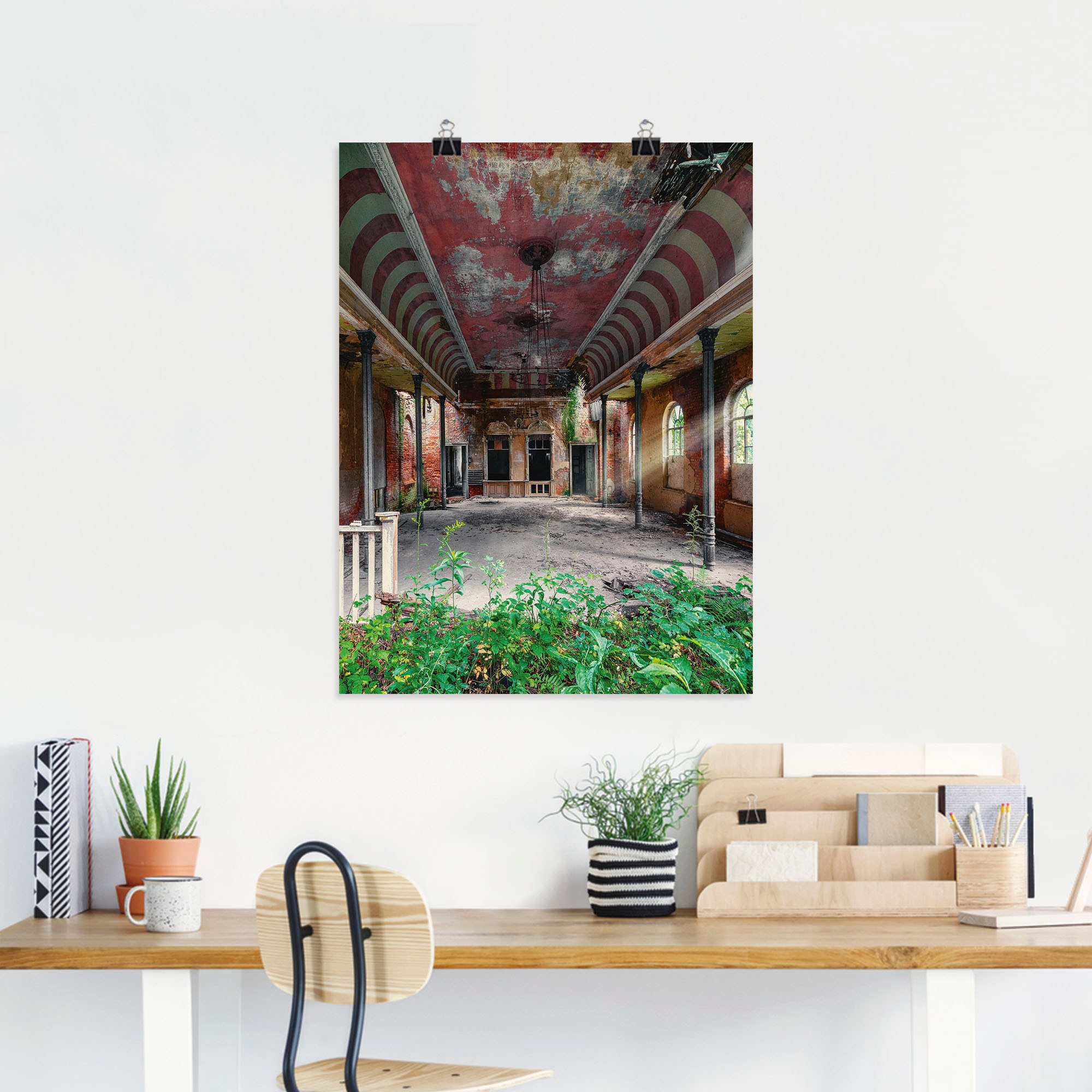 Artland Wandbild »Lost Place - Tanzsaal Ballsaal«, Gebäude, (1 St.), als Alubild, Outdoorbild, Leinwandbild, Poster in verschied. Größen