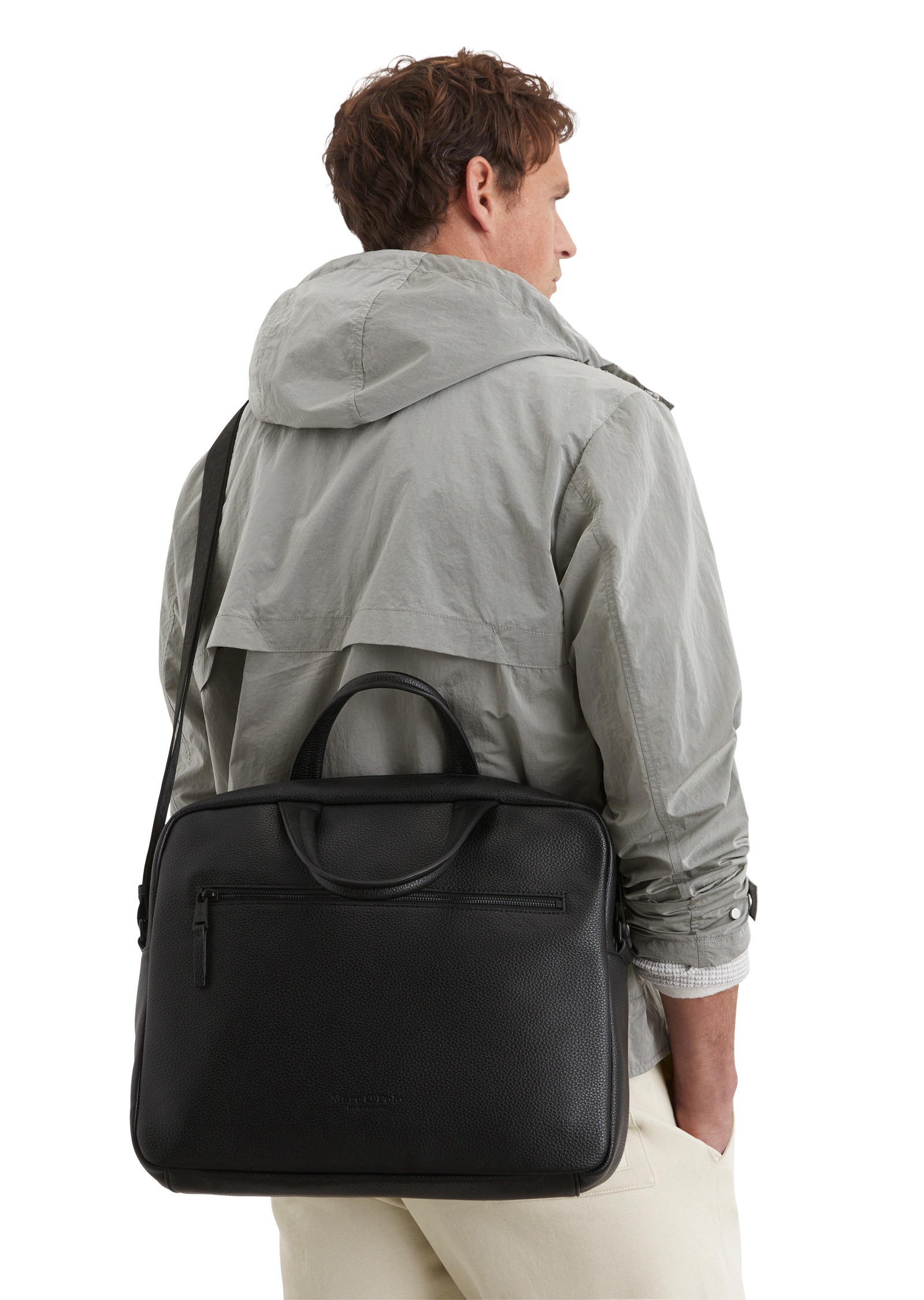 Marc O'Polo Businesstasche »aus einer Lederalternative aus recyceltem Polyester«