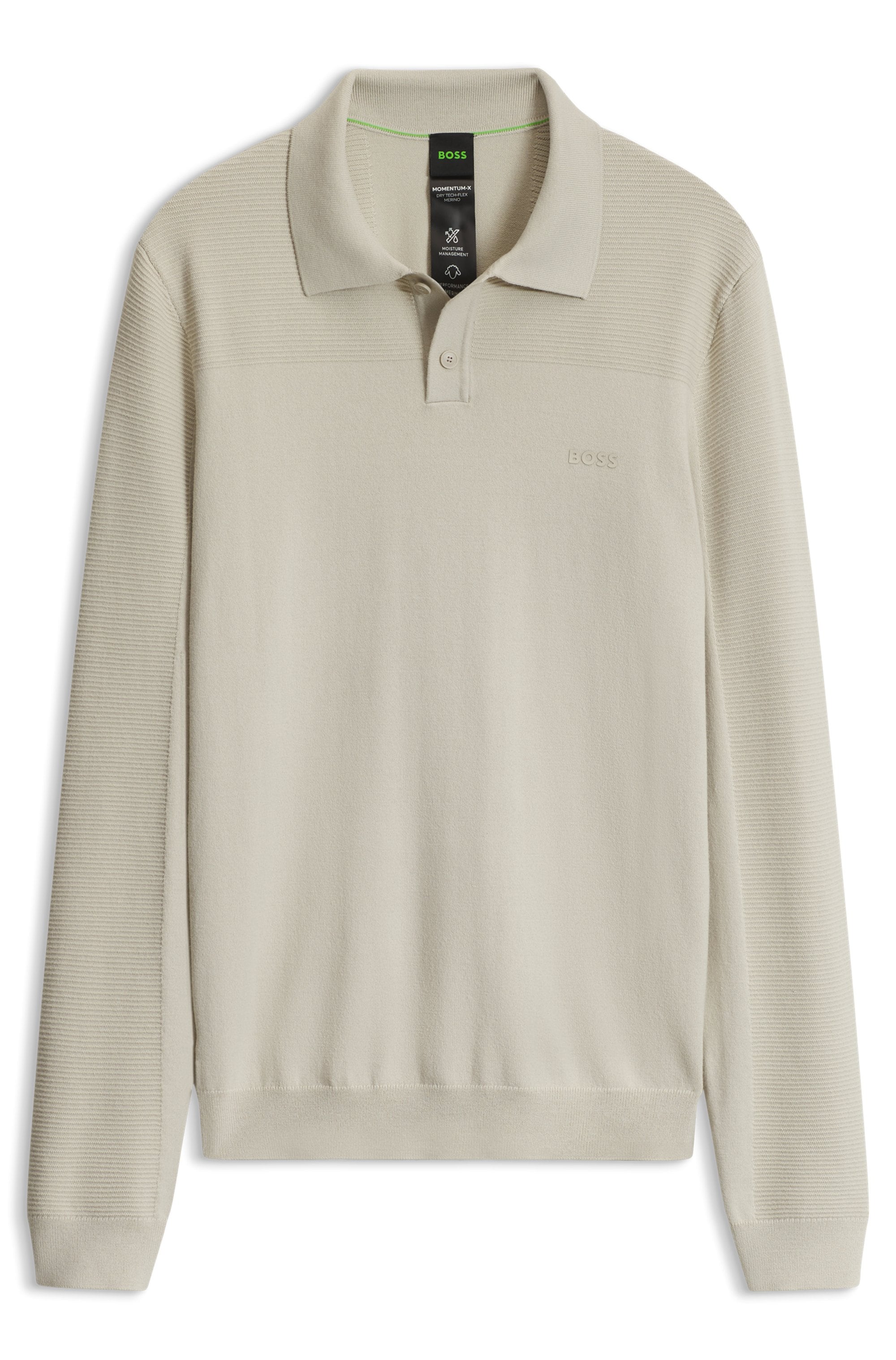 BOSS GREEN Strickpullover »KN_Momentum-X PL« mit Polokragen, Wollmix, Regular Fit