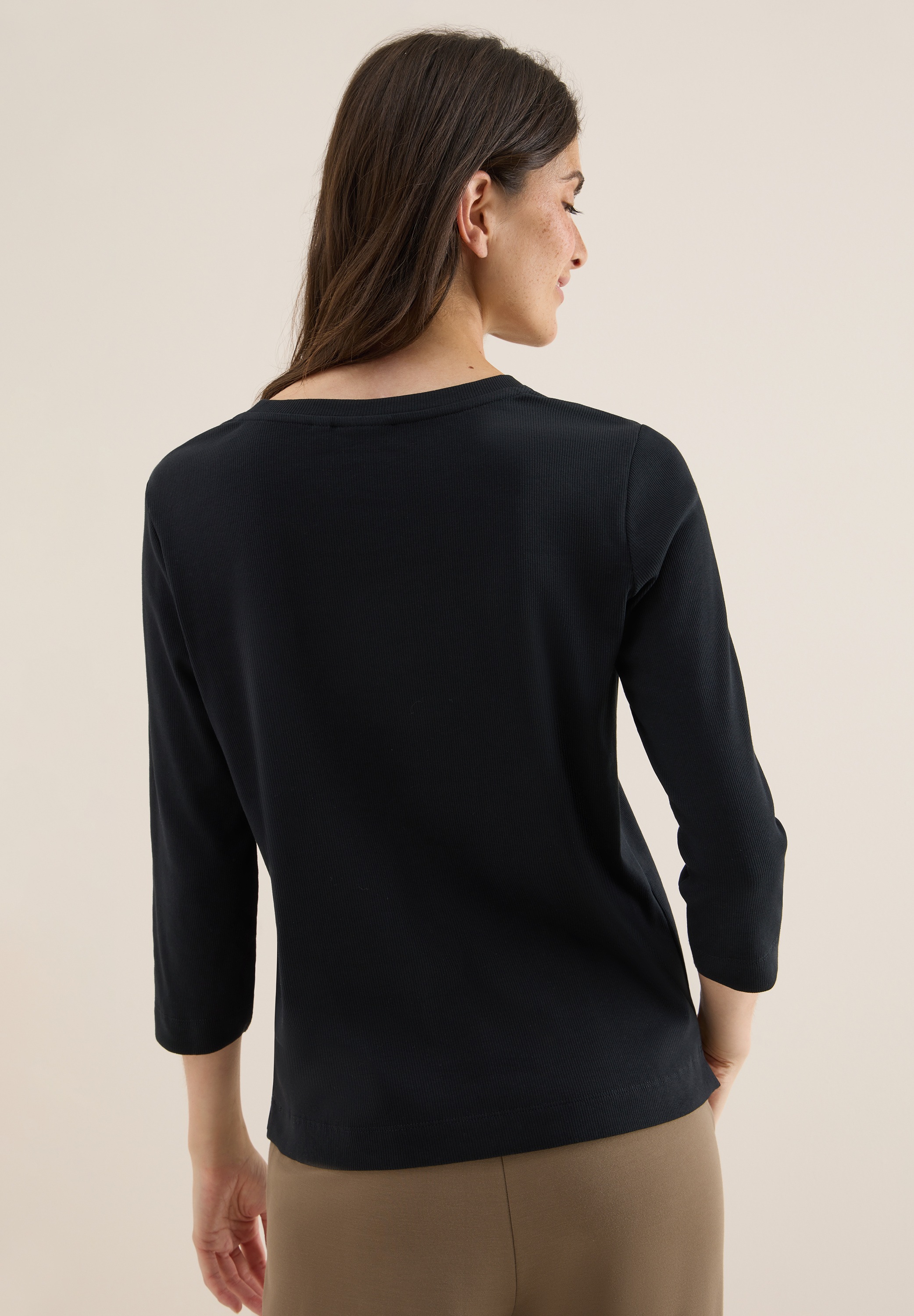 Cecil Rundhalsshirt, aus Baumwolle mit Stretchante günstig online kaufen