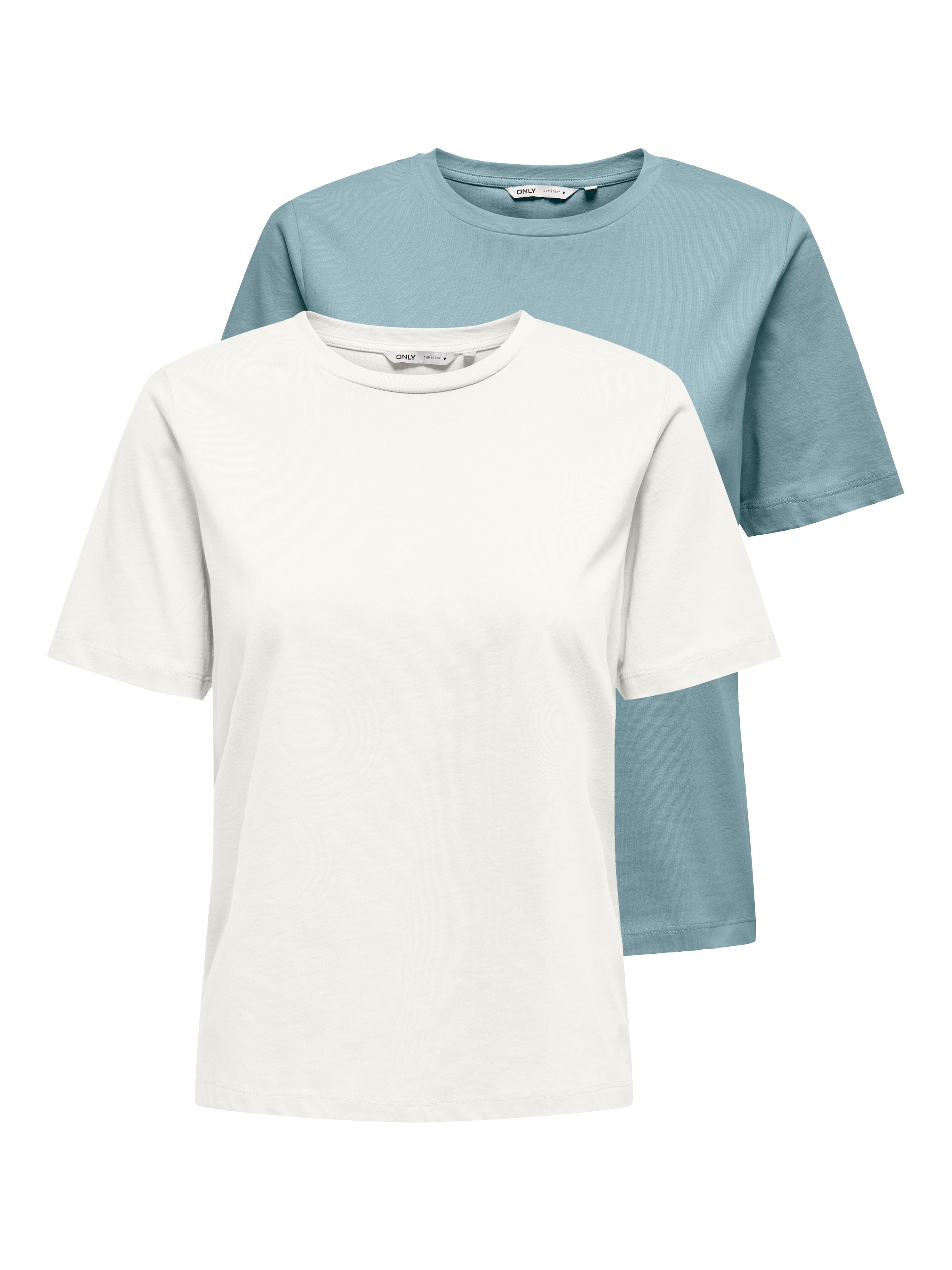 ONLY Kurzarmshirt "ONLONLY – Doppelpack T-Shirts für Alltag und Freizeit", günstig online kaufen