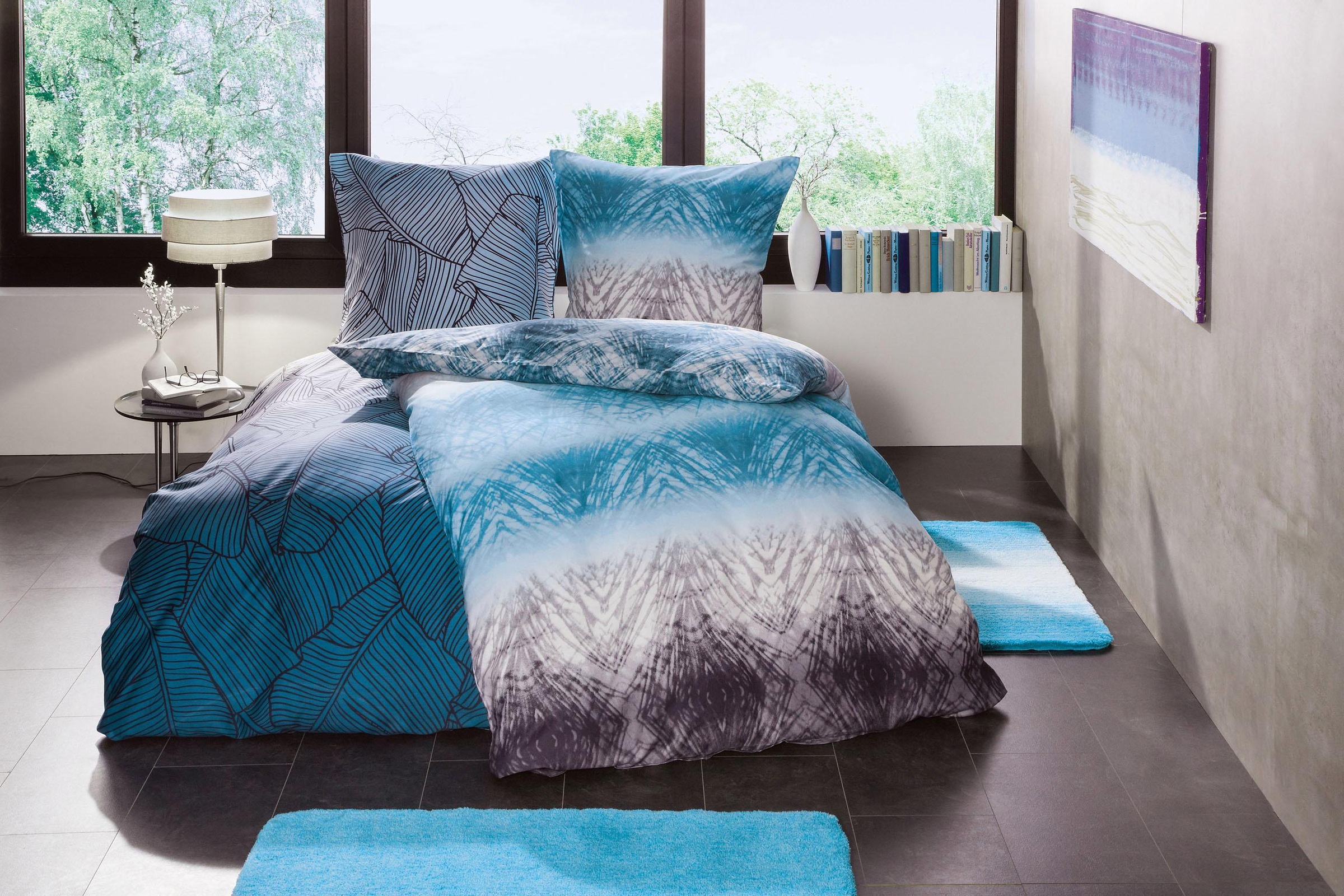 Kleine Wolke Bettwäsche "Vero" 2 Stk. tlg. mit Palmenblattmuster günstig online kaufen