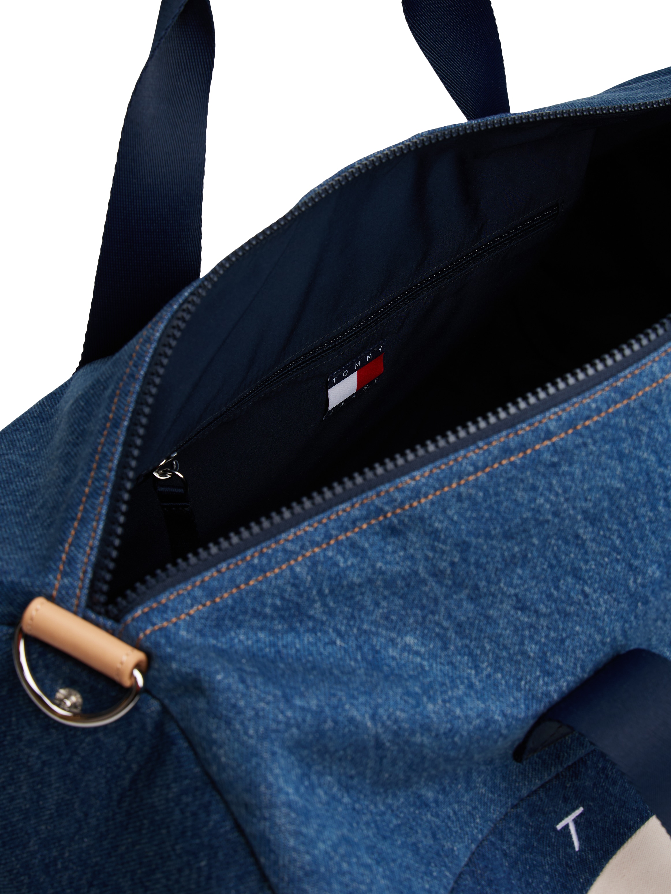 Tommy Jeans Weekender »TJM ARCHIVE DENIM DUFFLE«, Unisex Reisetasche, Freizeittasche mit plaktiver Logoflagge