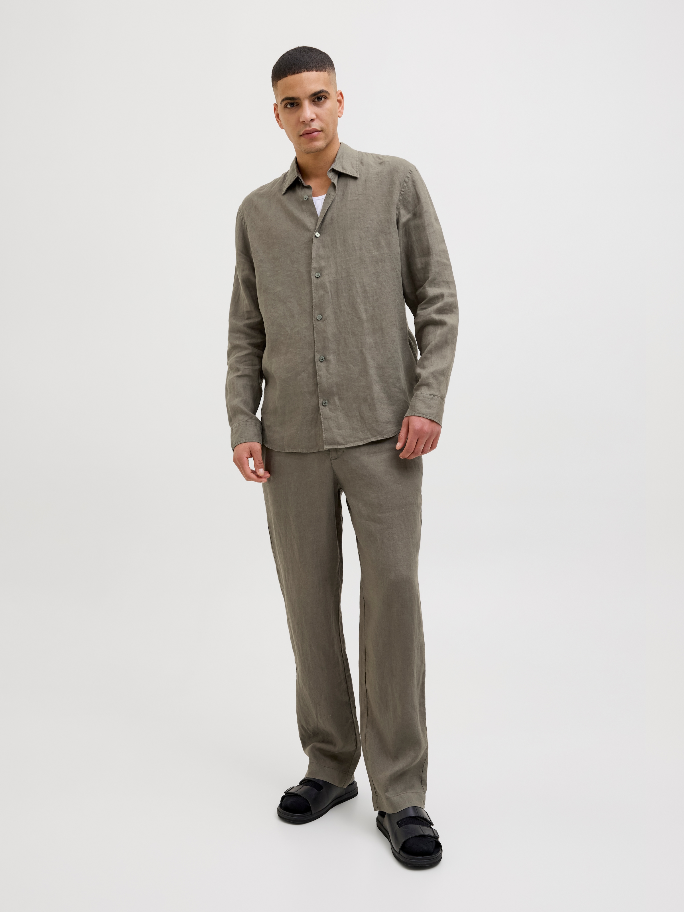 Jack & Jones Chinohose »JPSTKARL LAWRENCE LINEN CHINO SN«