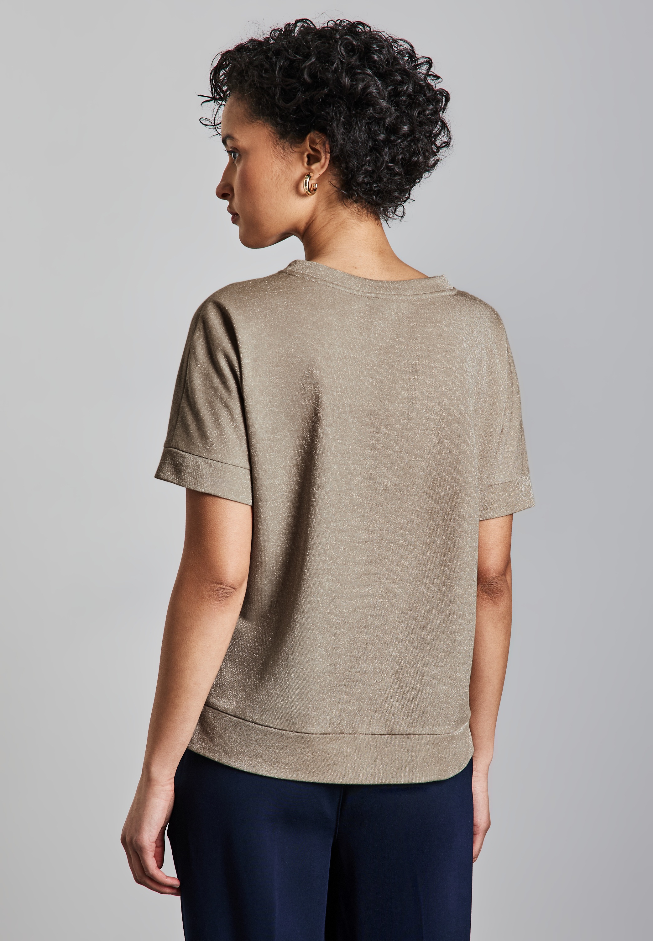 STREET ONE Rundhalsshirt, mit Seitlichen Einschlitzen am Saum günstig online kaufen