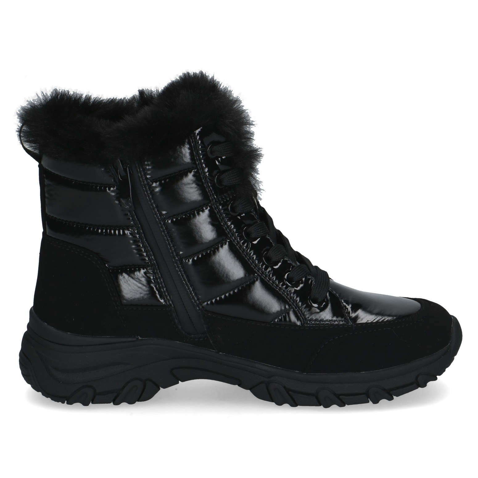 Caprice Winterboots  Winterstiefelette, Snow-Boots mit Steppnähten und Fellimitat-Kragen